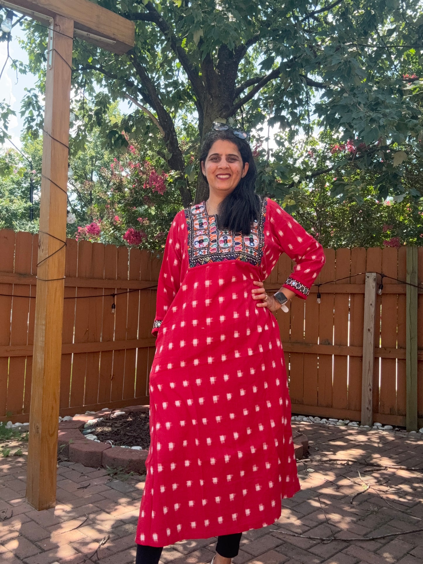 Size 44 - KutchhIkkat Cotton Kurta