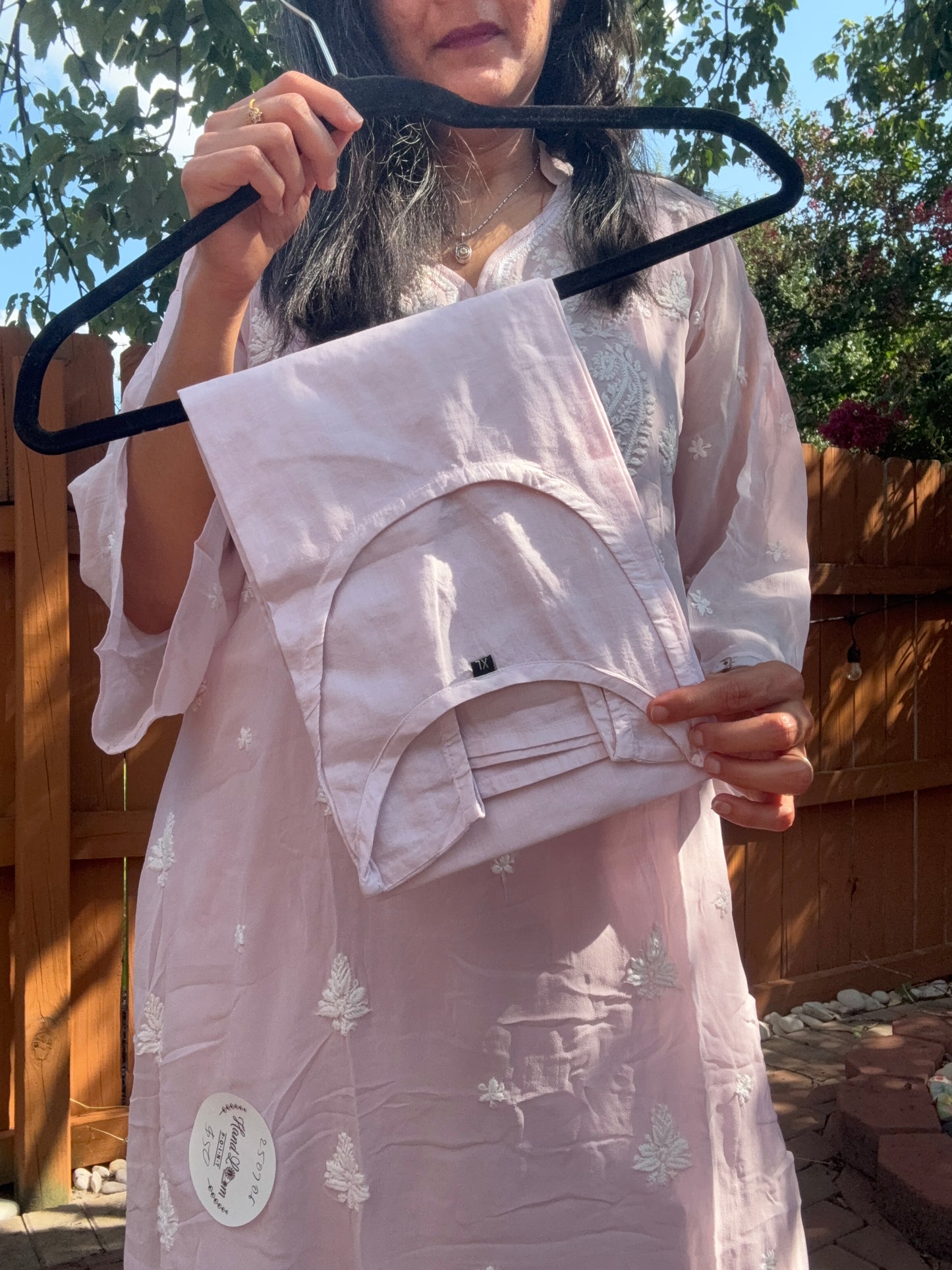 Size M (36/38) - Georgette Chikankari Kurta