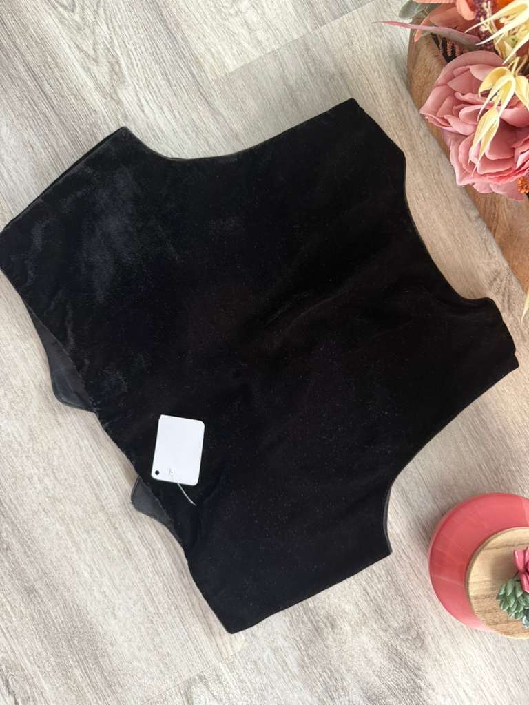Velvet Jacket-style blouse - Black