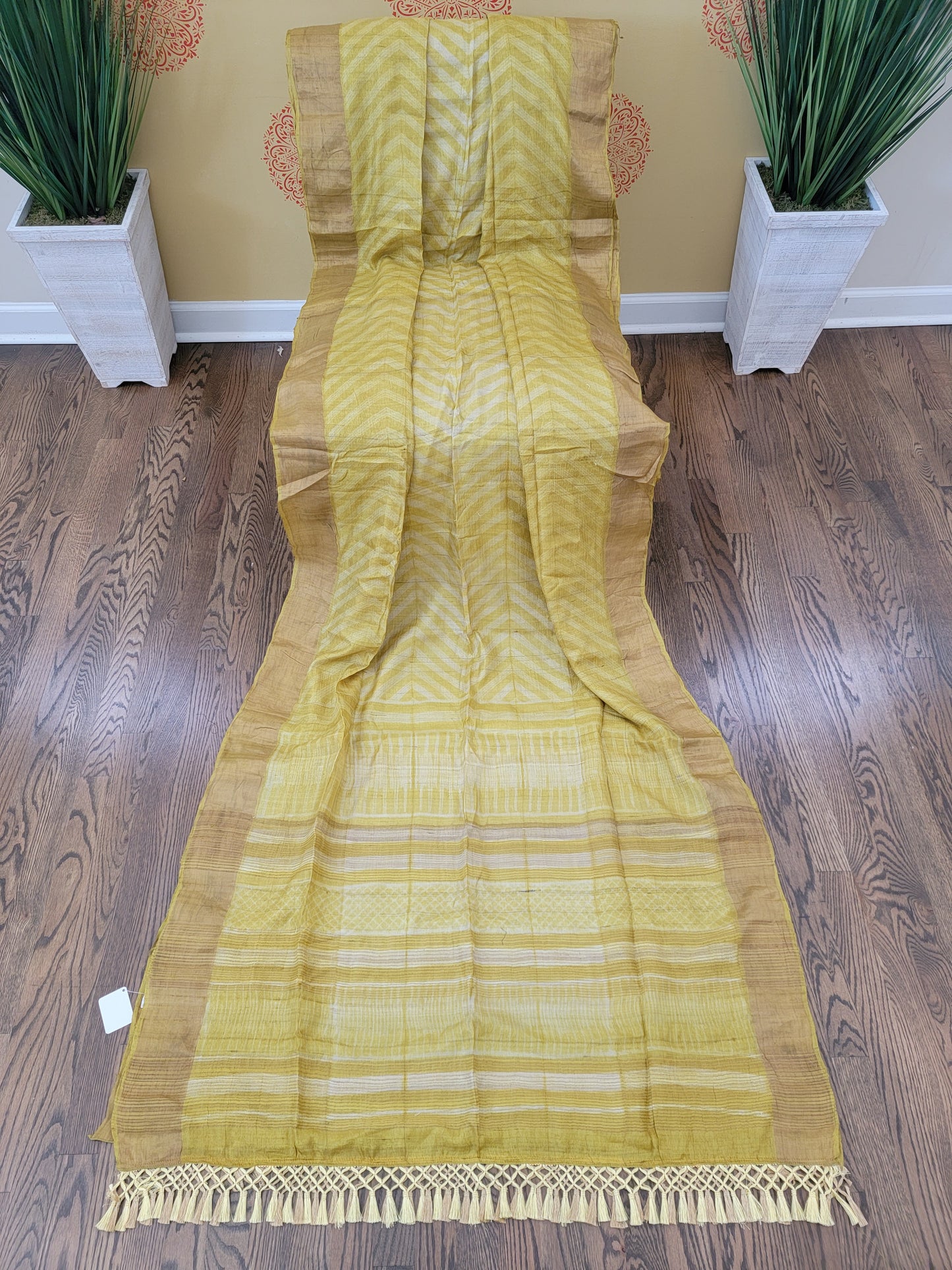 tusser-shibori-silk-saree-online-shop-yellow - front