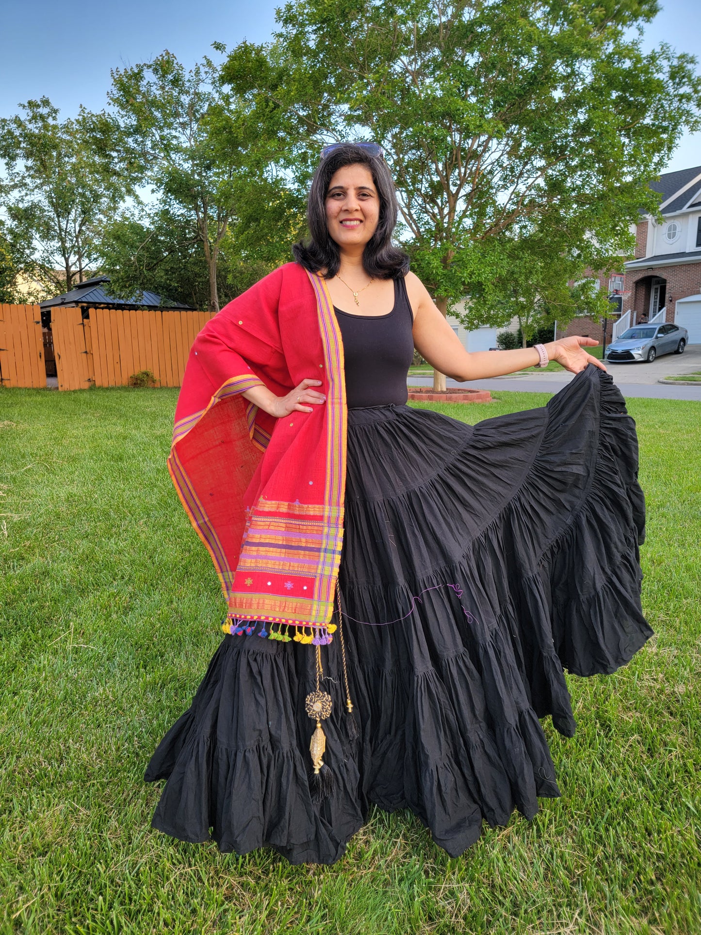 Handloom cotton Skirt - 30 meter gher