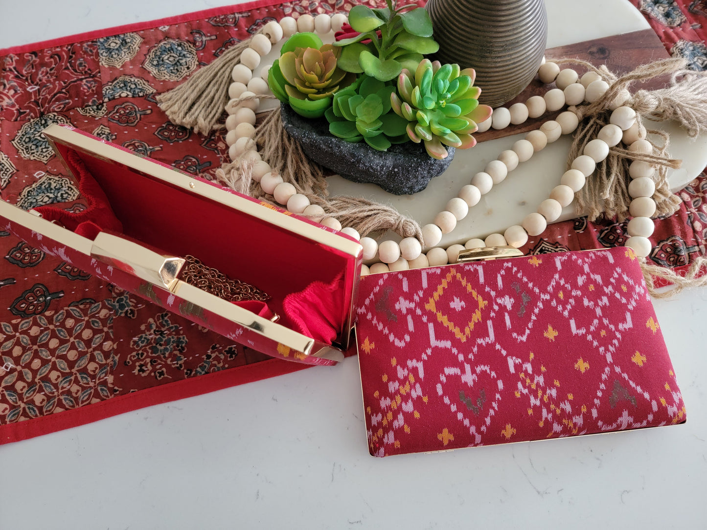 Patola Clutches - Crimson