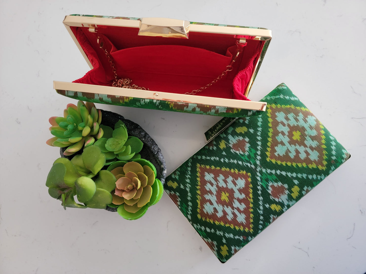 Patola Clutches - Green