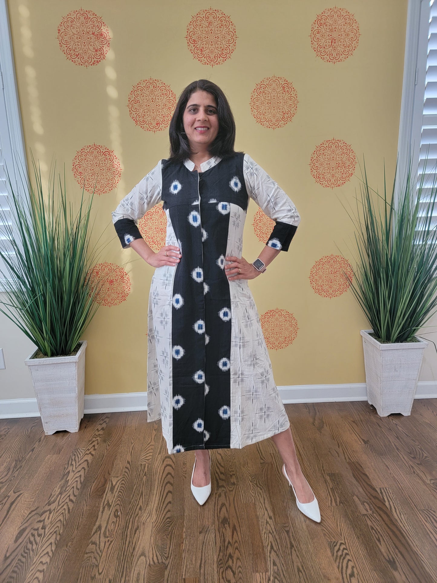Pochumpally Double Ikkat Long dress