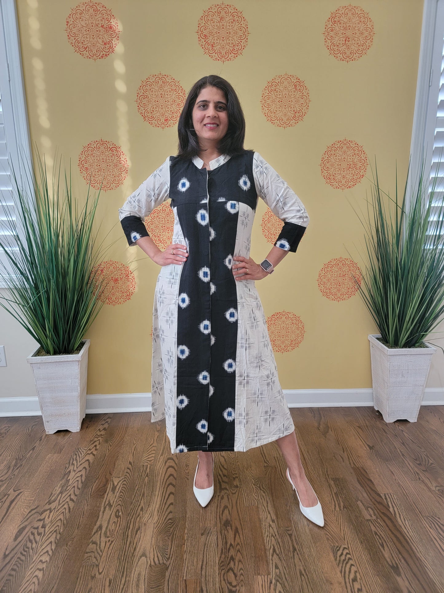 Pochumpally Double Ikkat Long dress