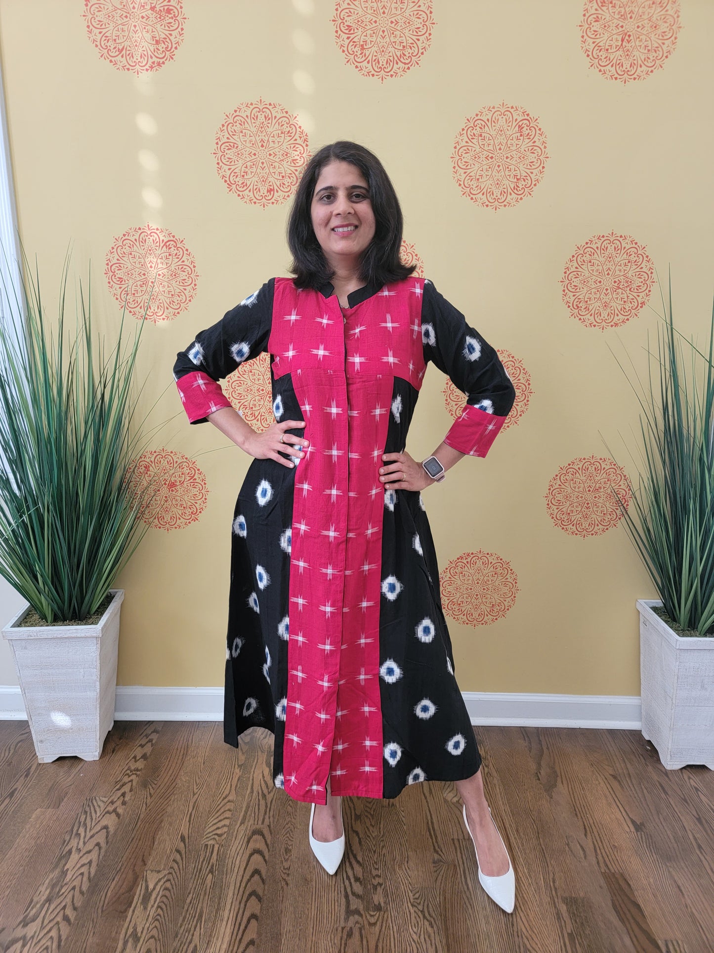Pochumpally Double Ikkat Long dress