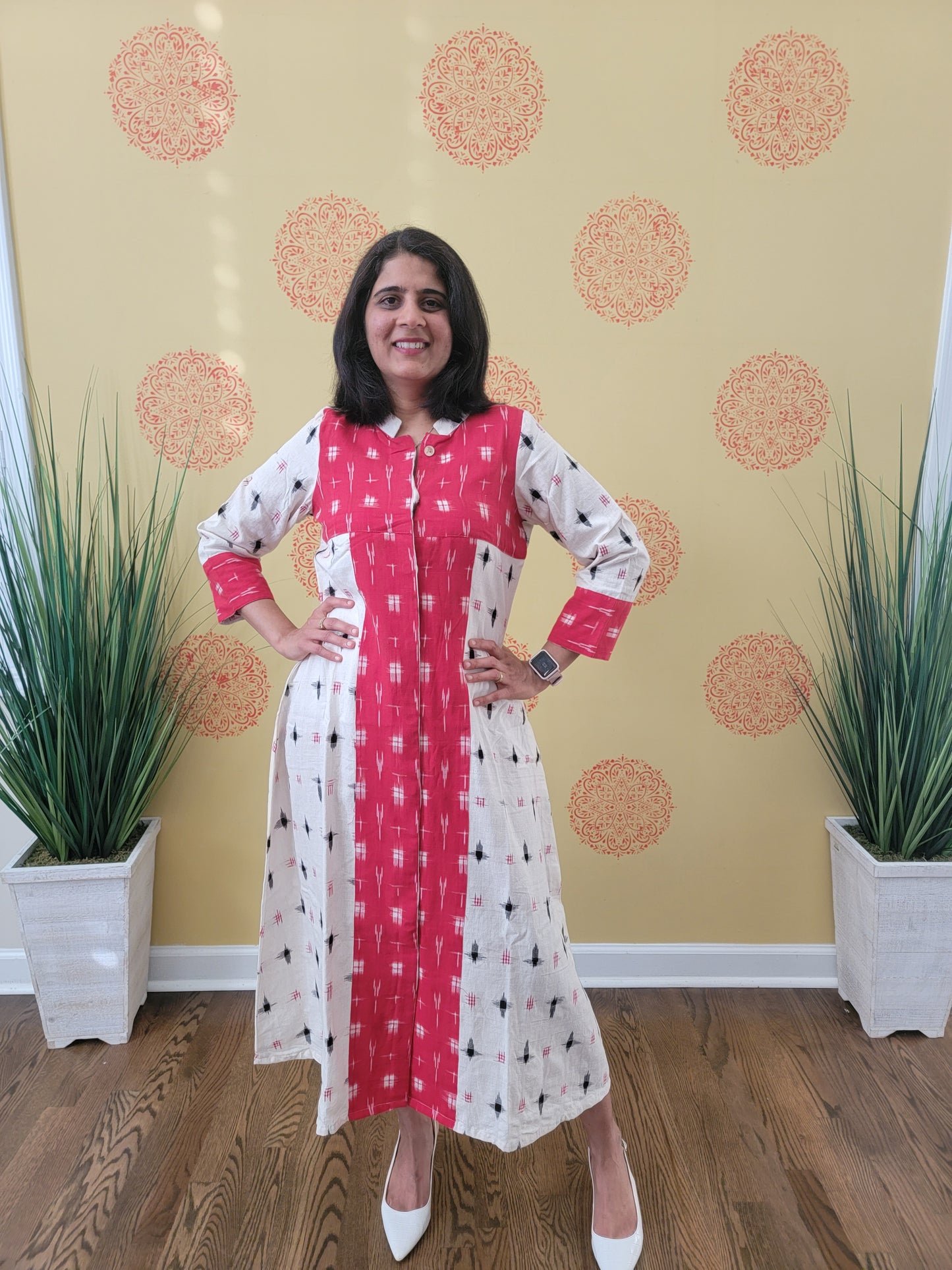 Pochumpally Double Ikkat Long dress