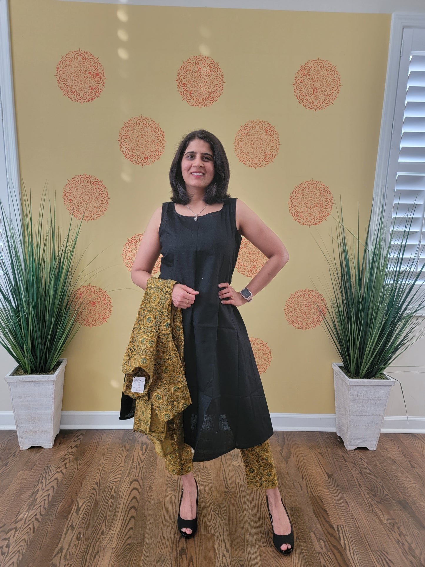 Ajatakh 3 piece kurta, pant, and shrug set