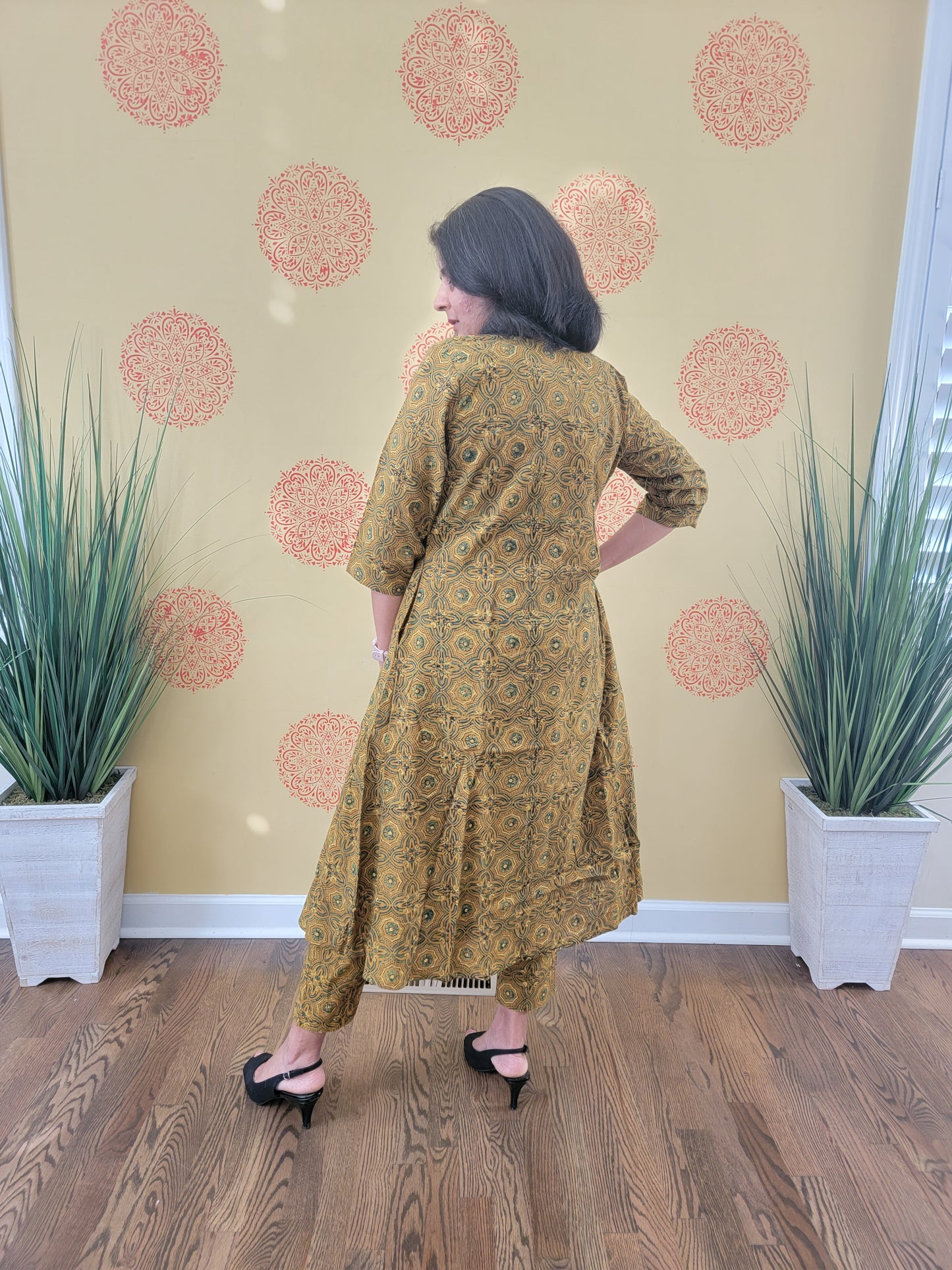Ajatakh 3 piece kurta, pant, and shrug set