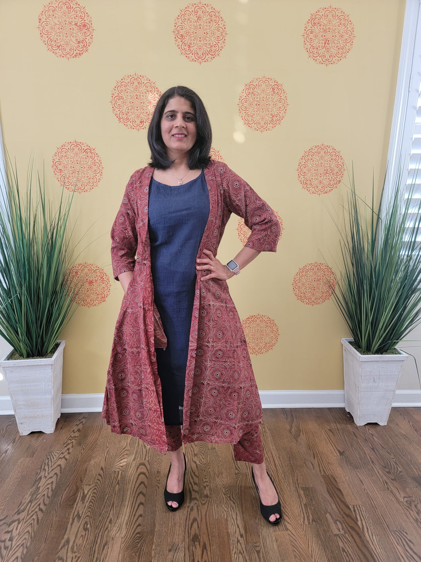Ajatakh 3 piece kurta, pant, and shrug set