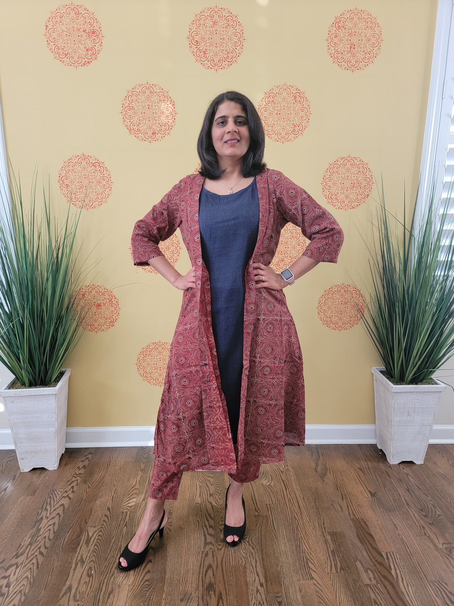 Ajatakh 3 piece kurta, pant, and shrug set