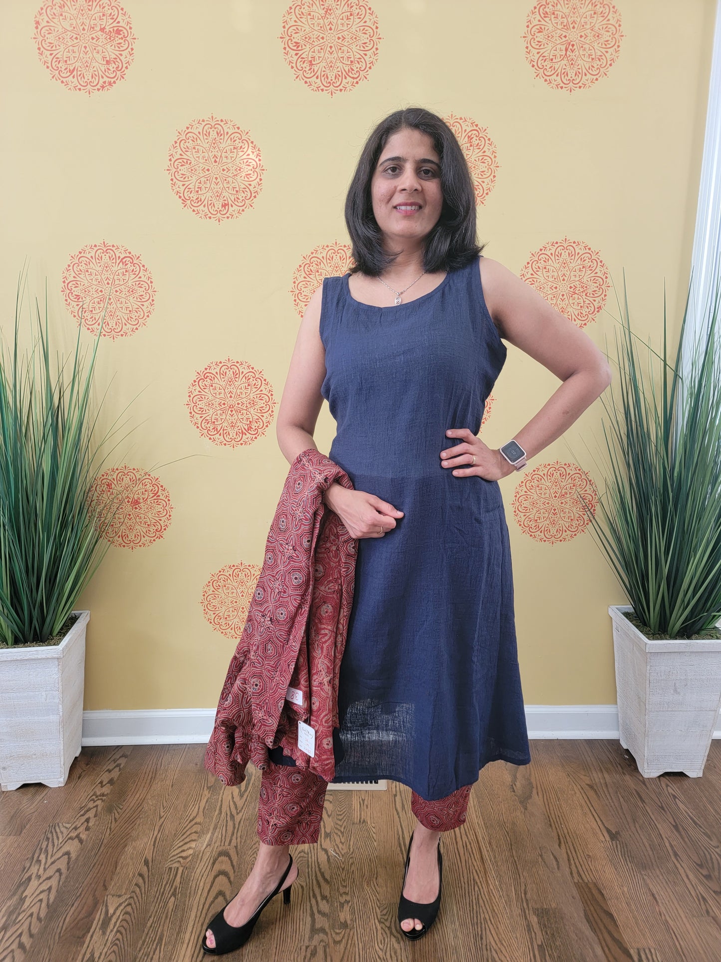 Ajatakh 3 piece kurta, pant, and shrug set