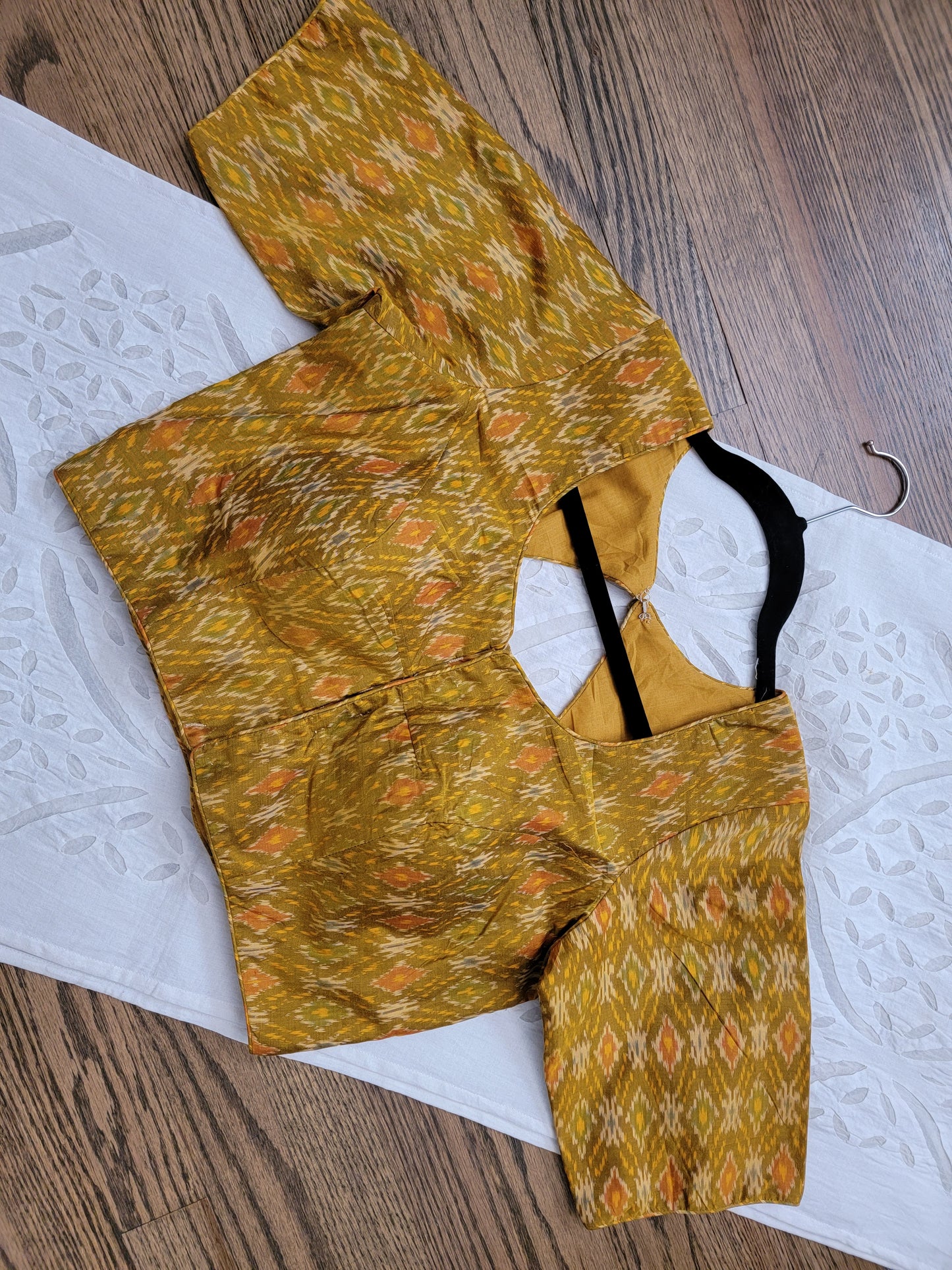 Ikkat Blouse - mustard Yellow