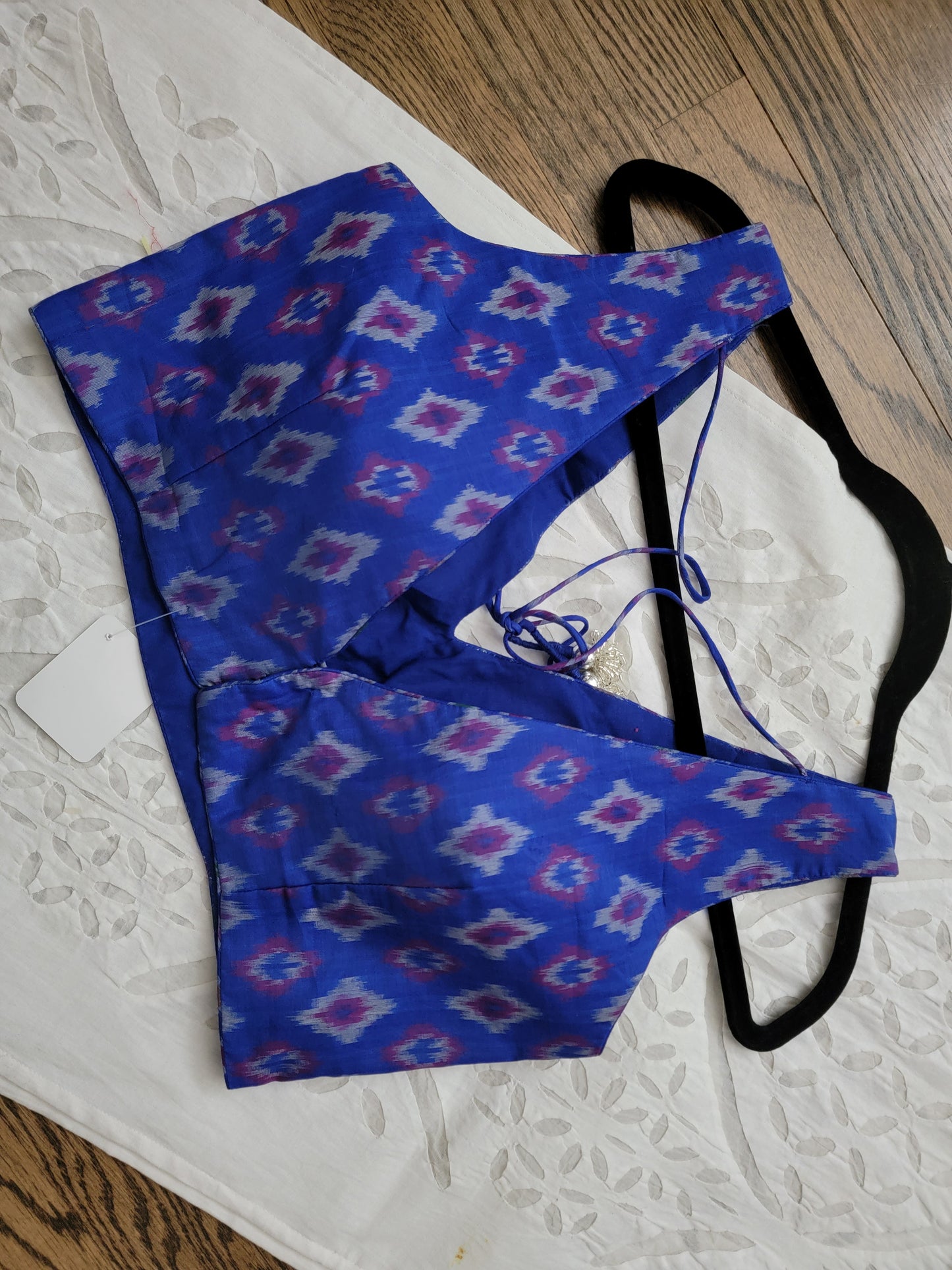 Ikkat Blouse - Royal Blue