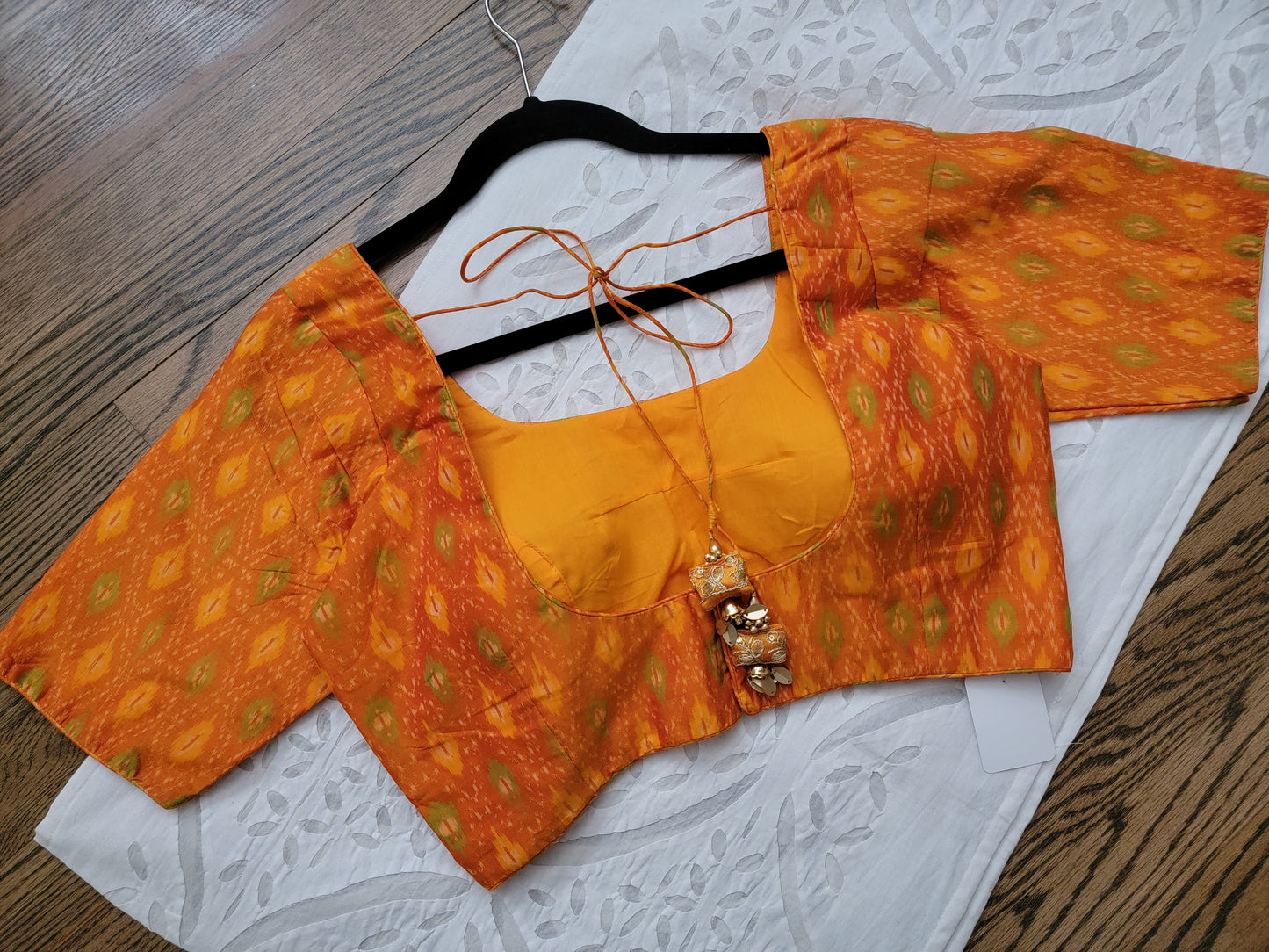 Ikkat Blouse - Orange