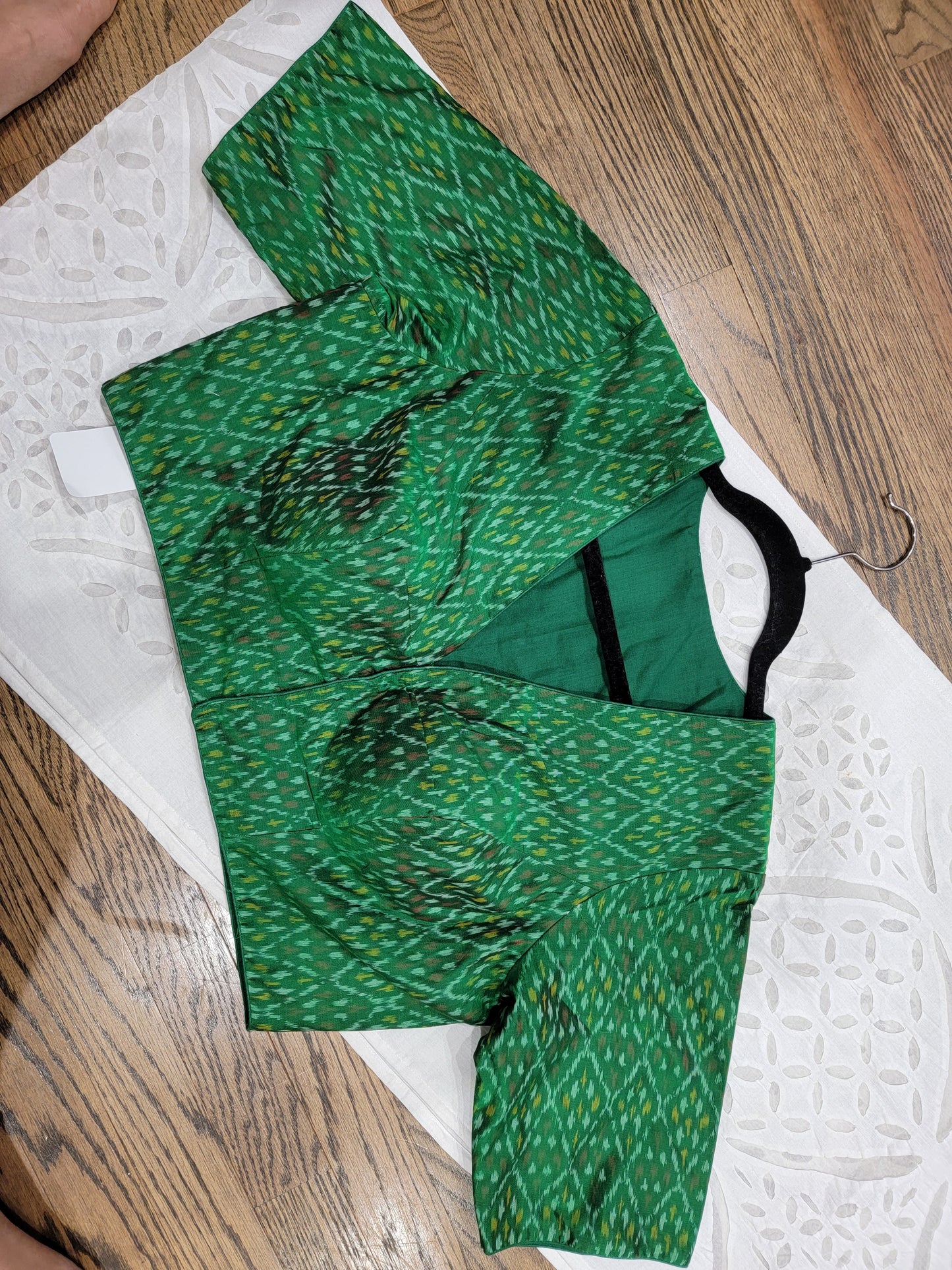 Ikkat Blouse - Mango Green