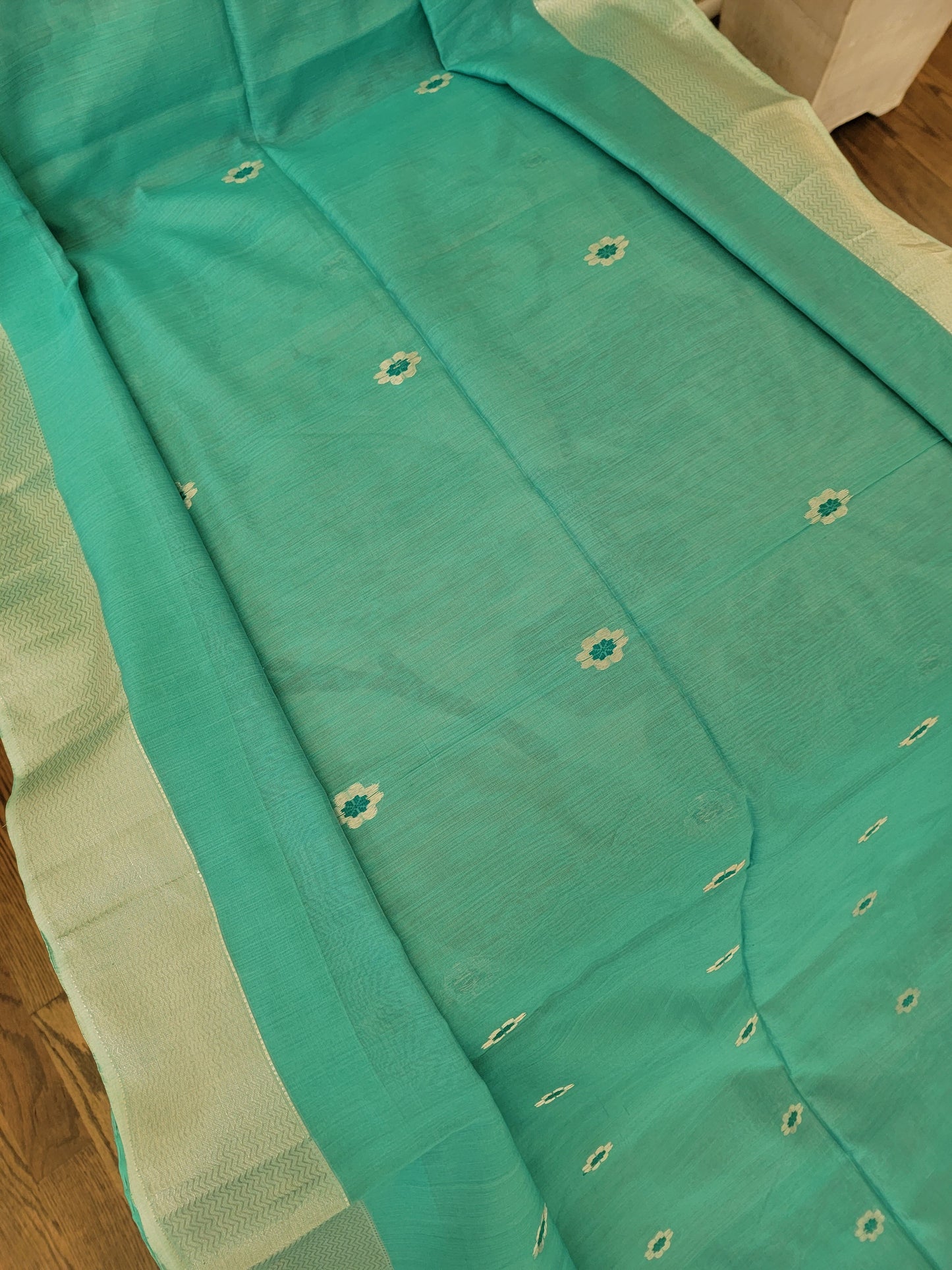 Handwoven Maheshwari - Mint Green