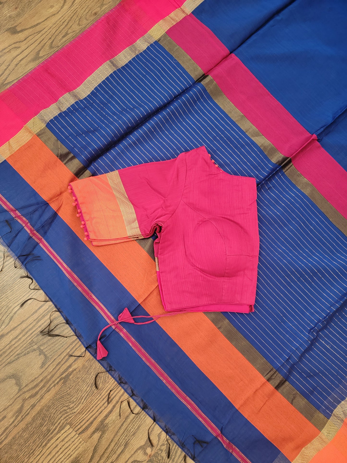 Handwoven Maheshwari - Royal Blue