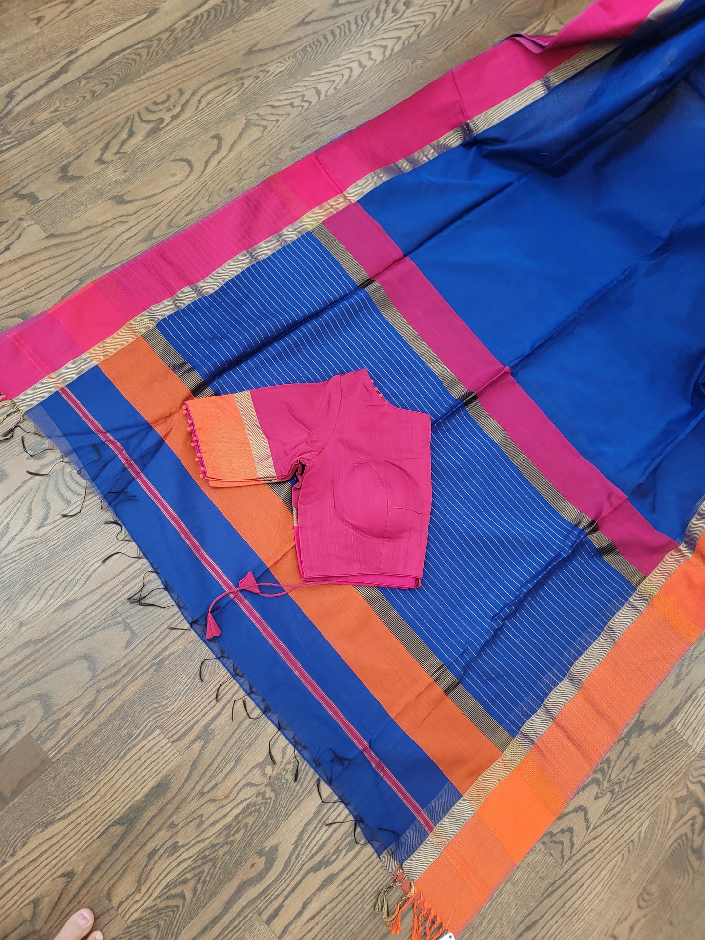 Handwoven Maheshwari - Royal Blue