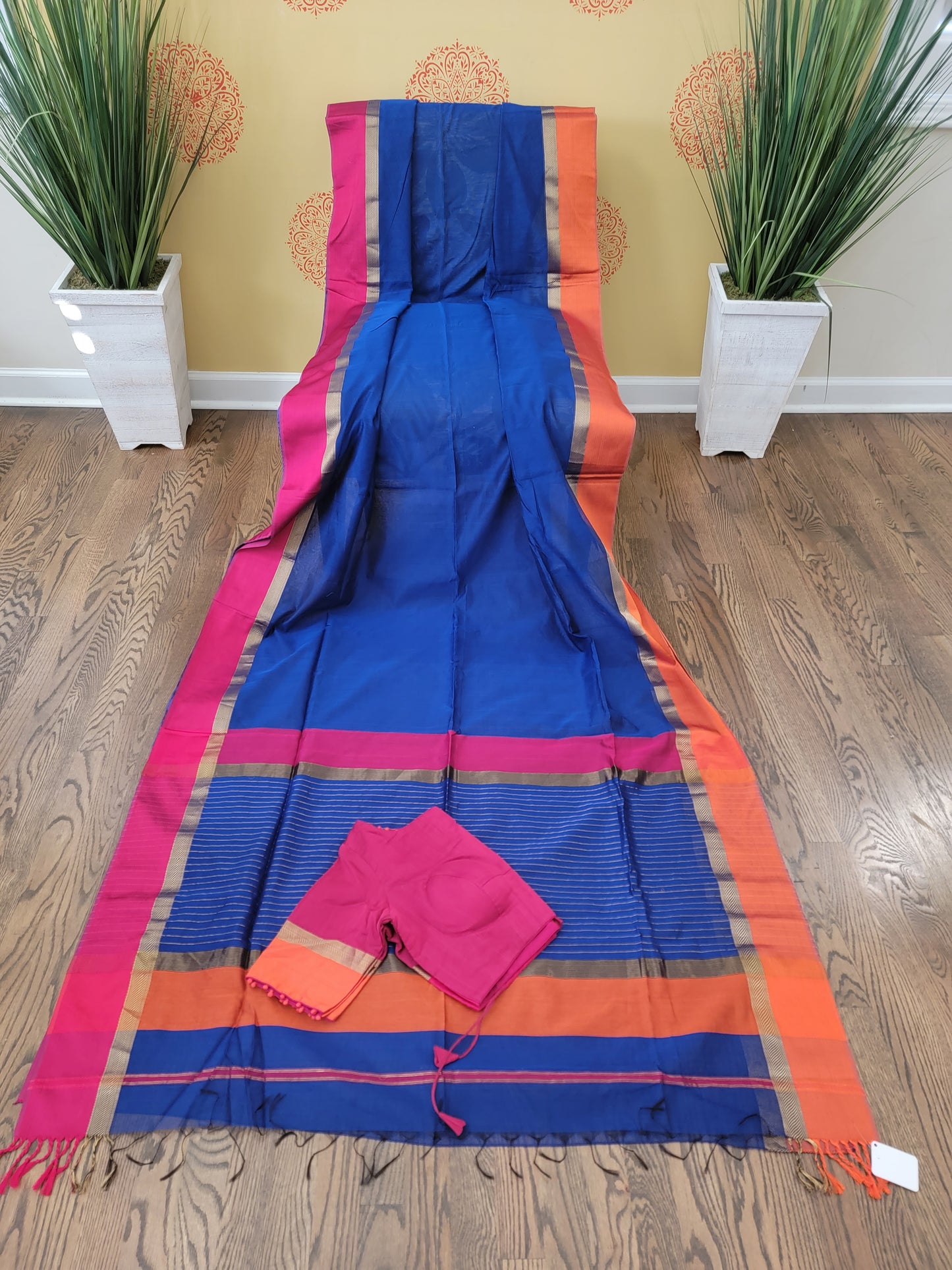 Handwoven Maheshwari - Royal Blue