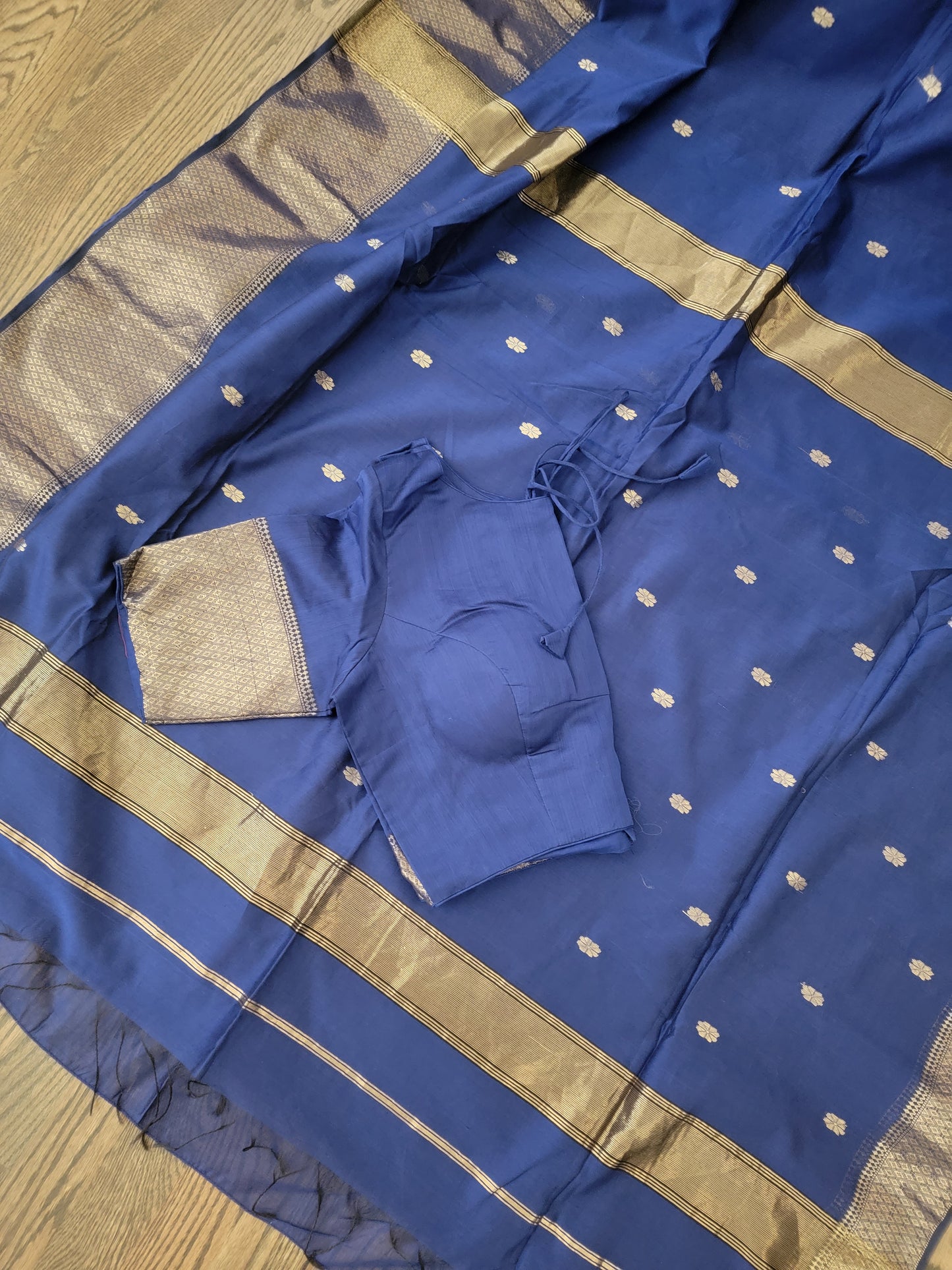Handwoven Maheshwari - Royal Blue
