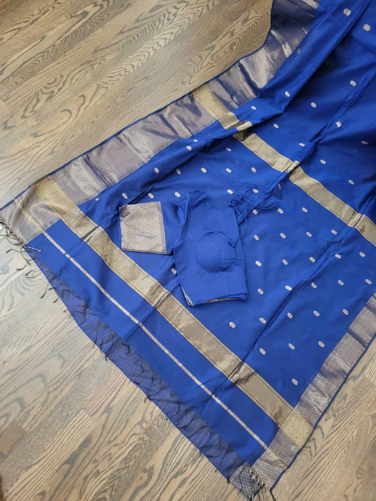 Handwoven Maheshwari - Royal Blue