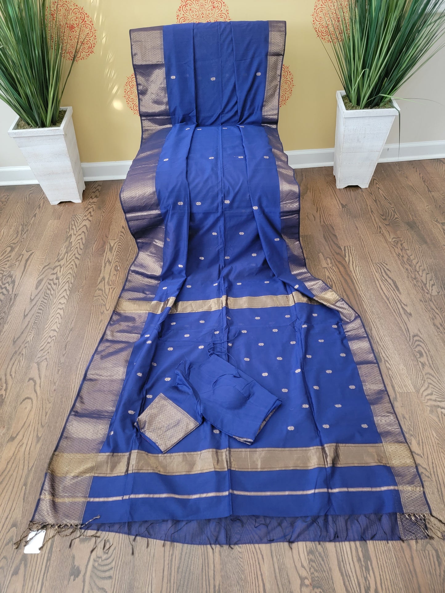 Handwoven Maheshwari - Royal Blue