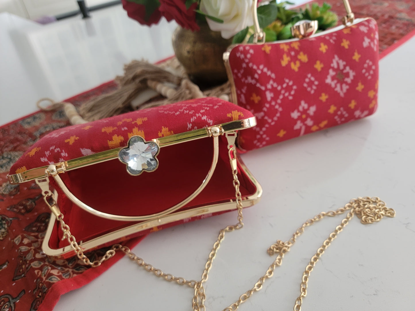 Patola Clutches - Crimson
