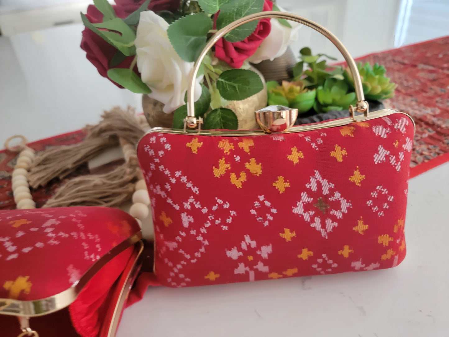Patola Clutches - Crimson