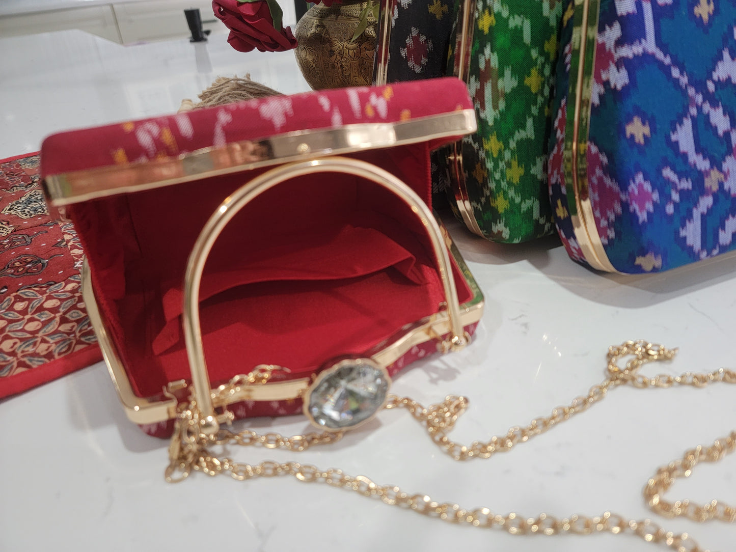 Patola Clutches - Crimson
