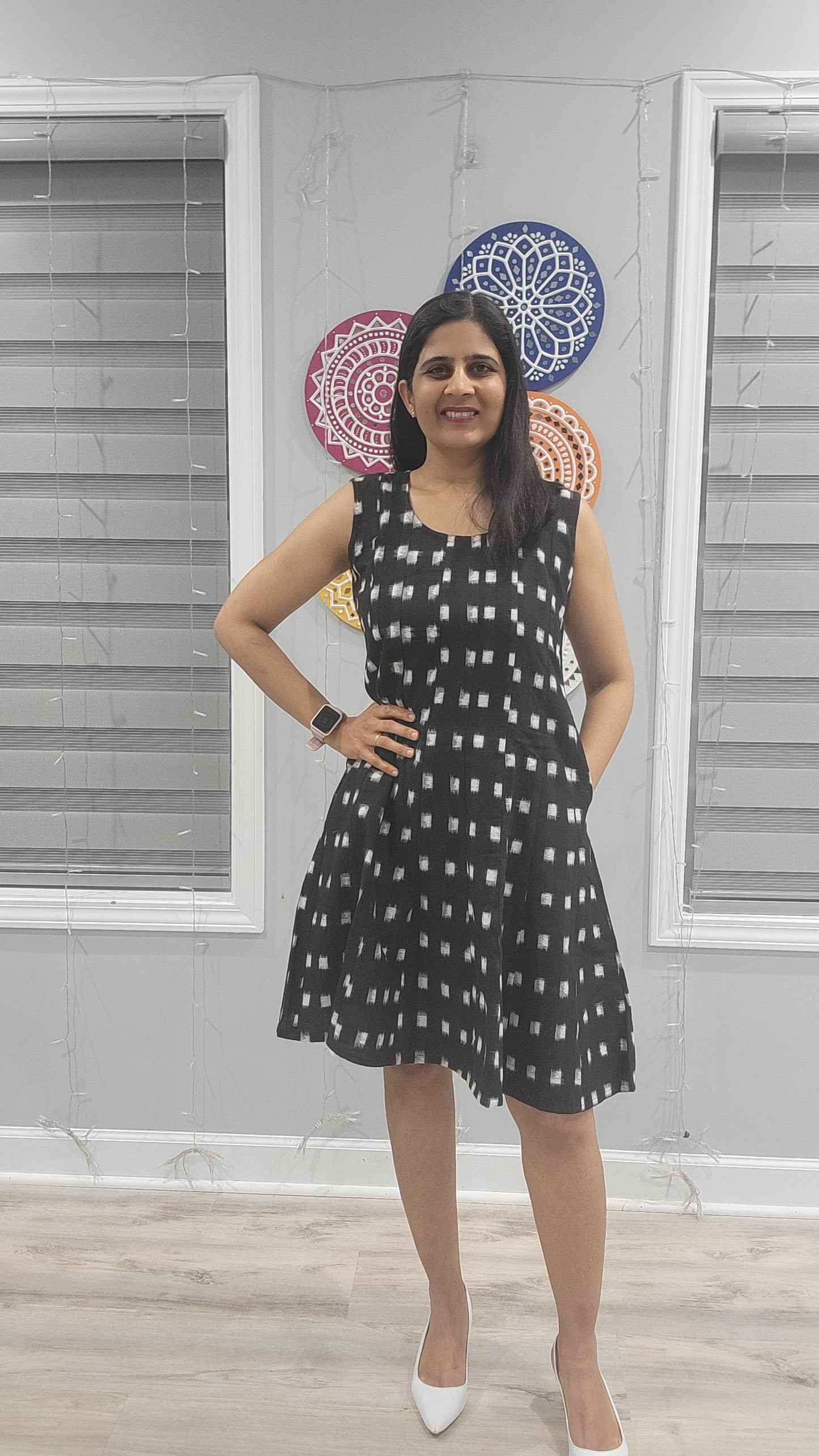 Pochumpally Double Ikkat dress