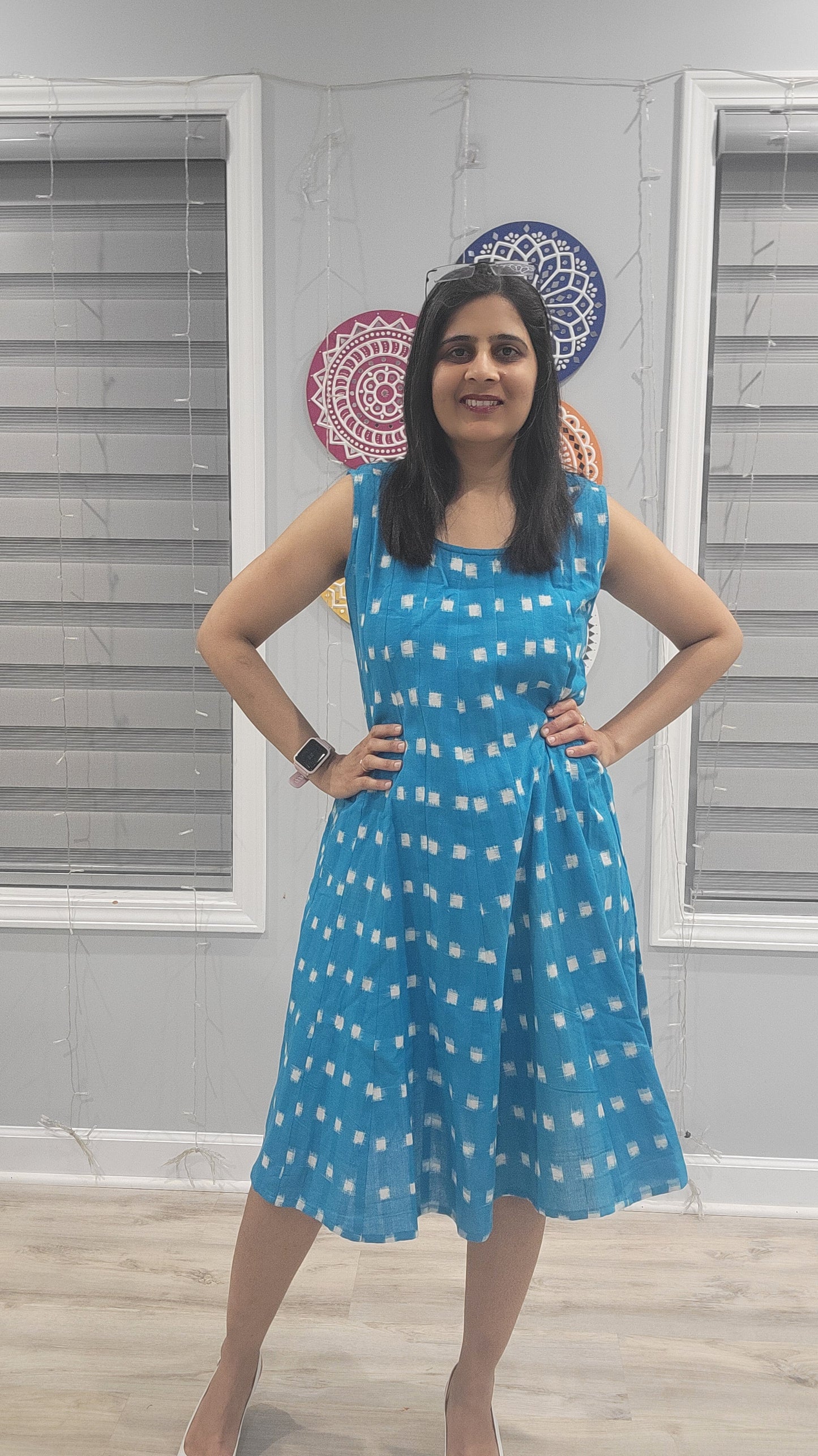 Pochumpally Double Ikkat dress