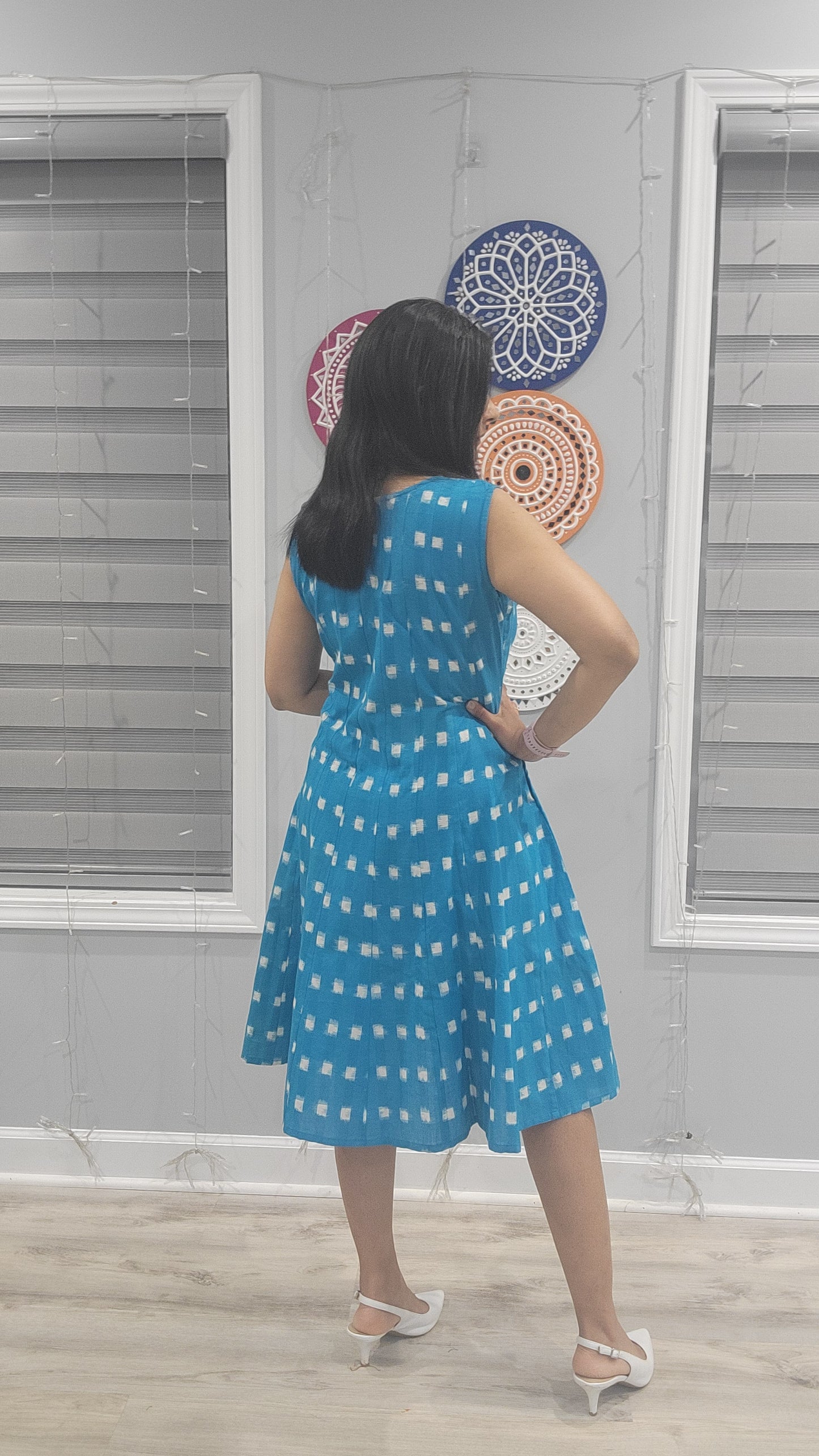 Pochumpally Double Ikkat dress