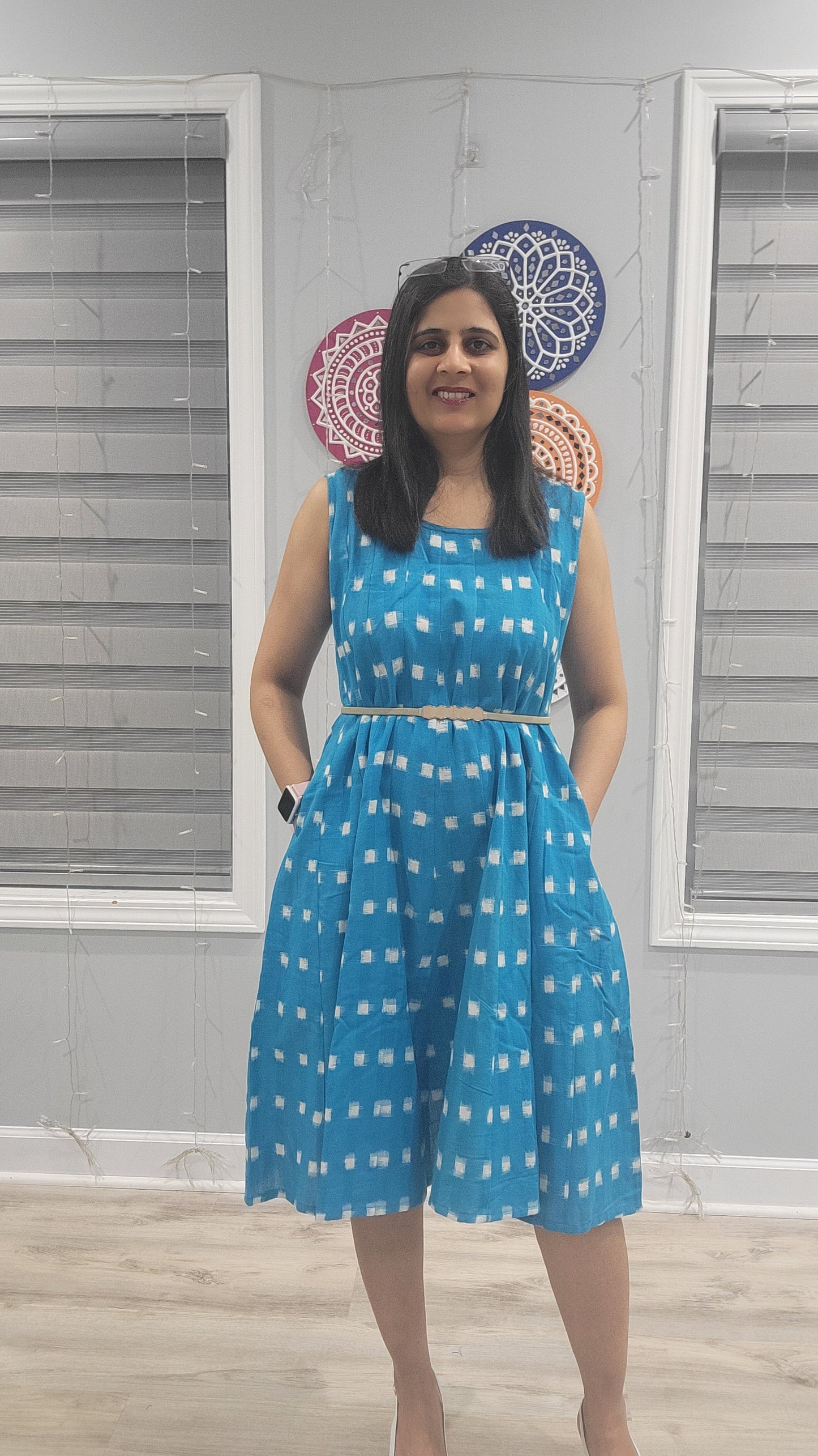 Pochumpally Double Ikkat dress