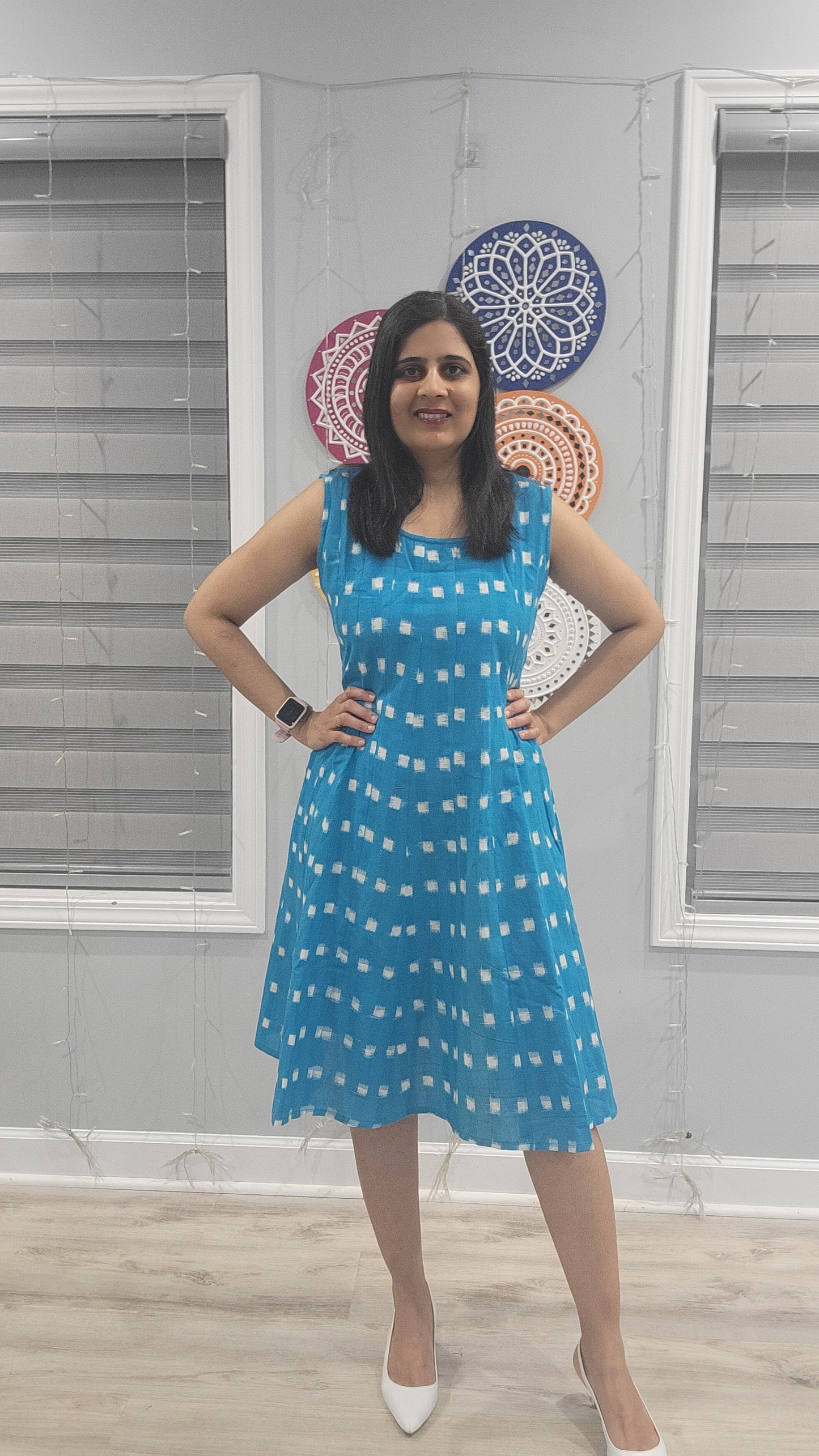 Pochumpally Double Ikkat dress