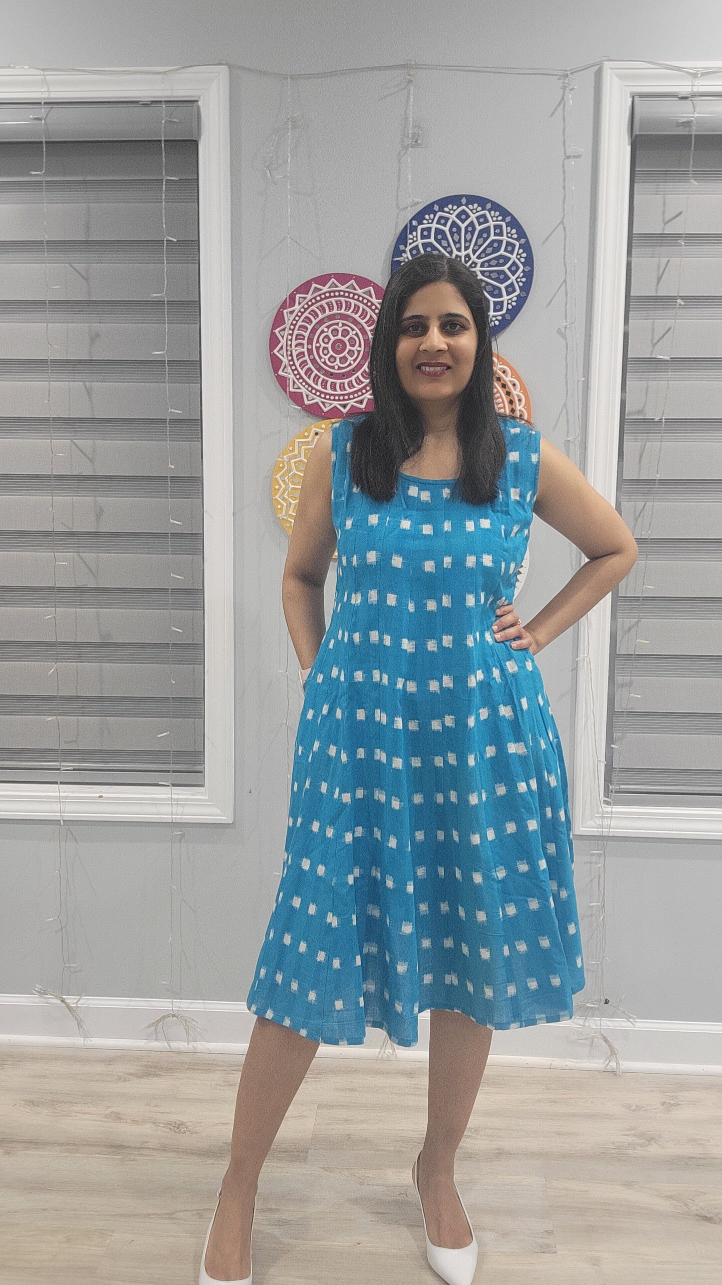 Pochumpally Double Ikkat dress