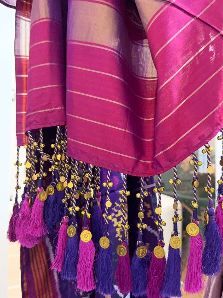 Handwoven Single Ikkat Patola - Violet- 8 Figure