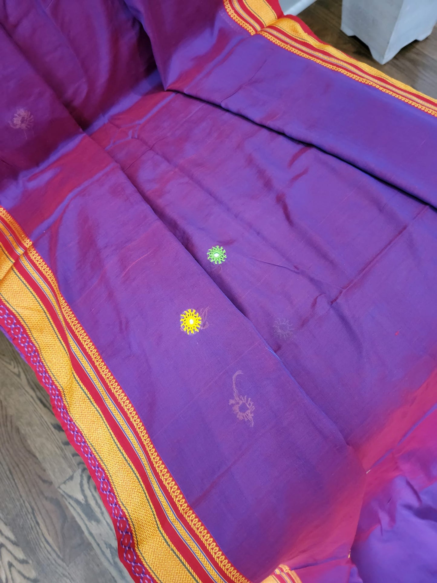 Hand embroidered Lambaani saree on Irkal