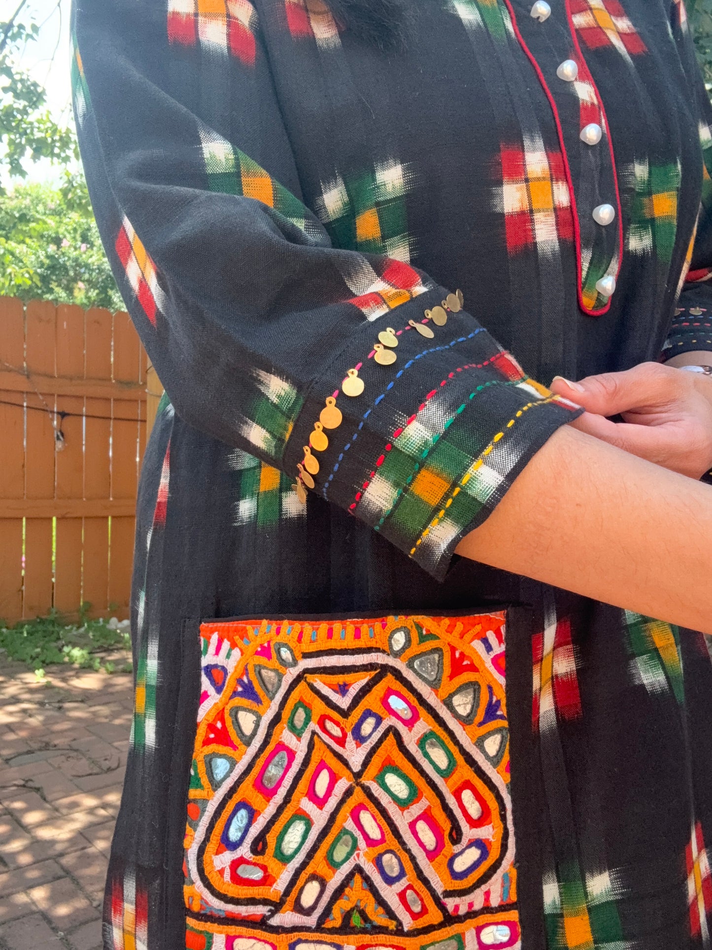 Size 38 - KutchhIkkat Cotton Kurta
