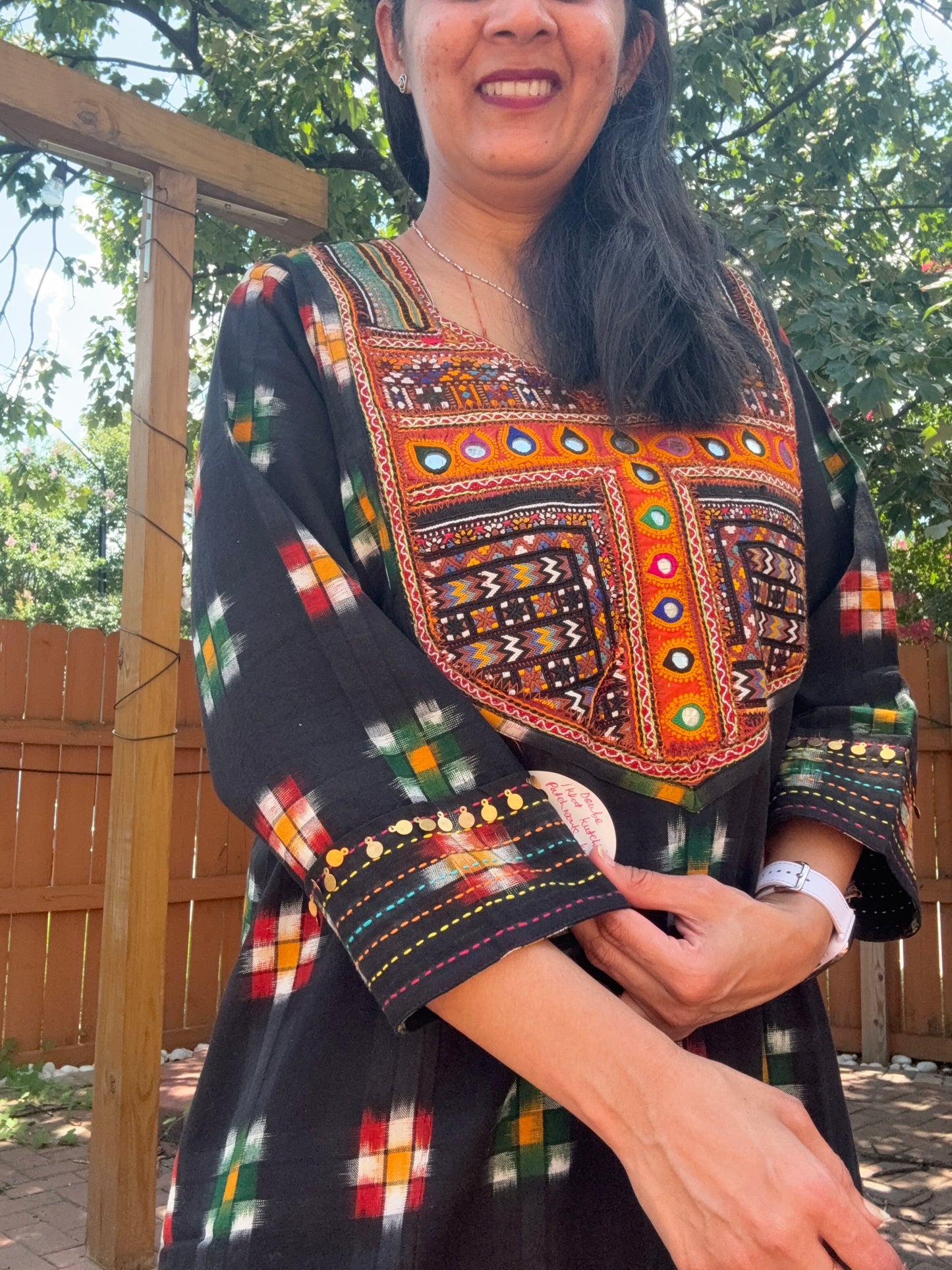 Size 46- KutchhIkkat Cotton Kurta