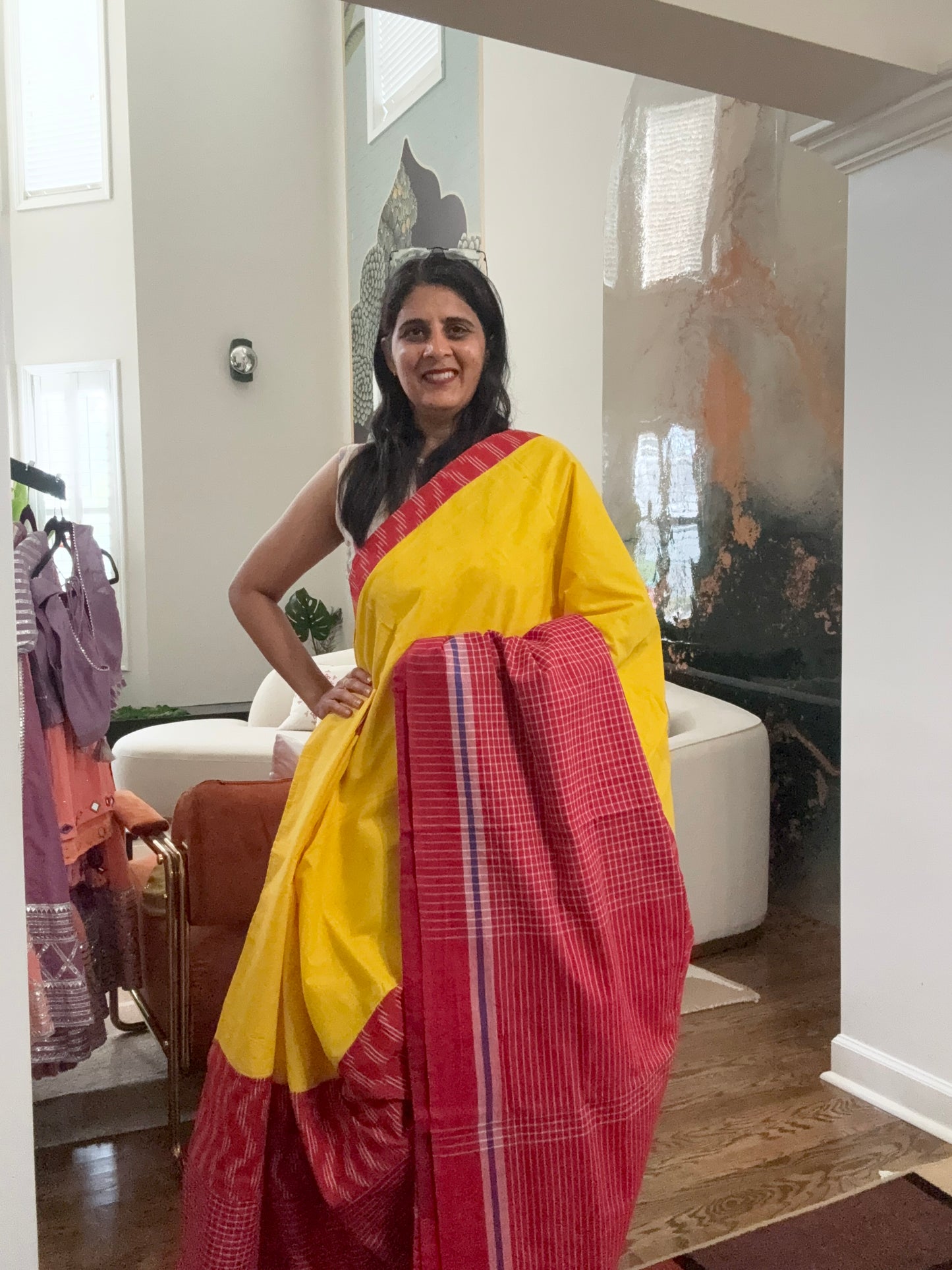 Gamcha Saree - cotton