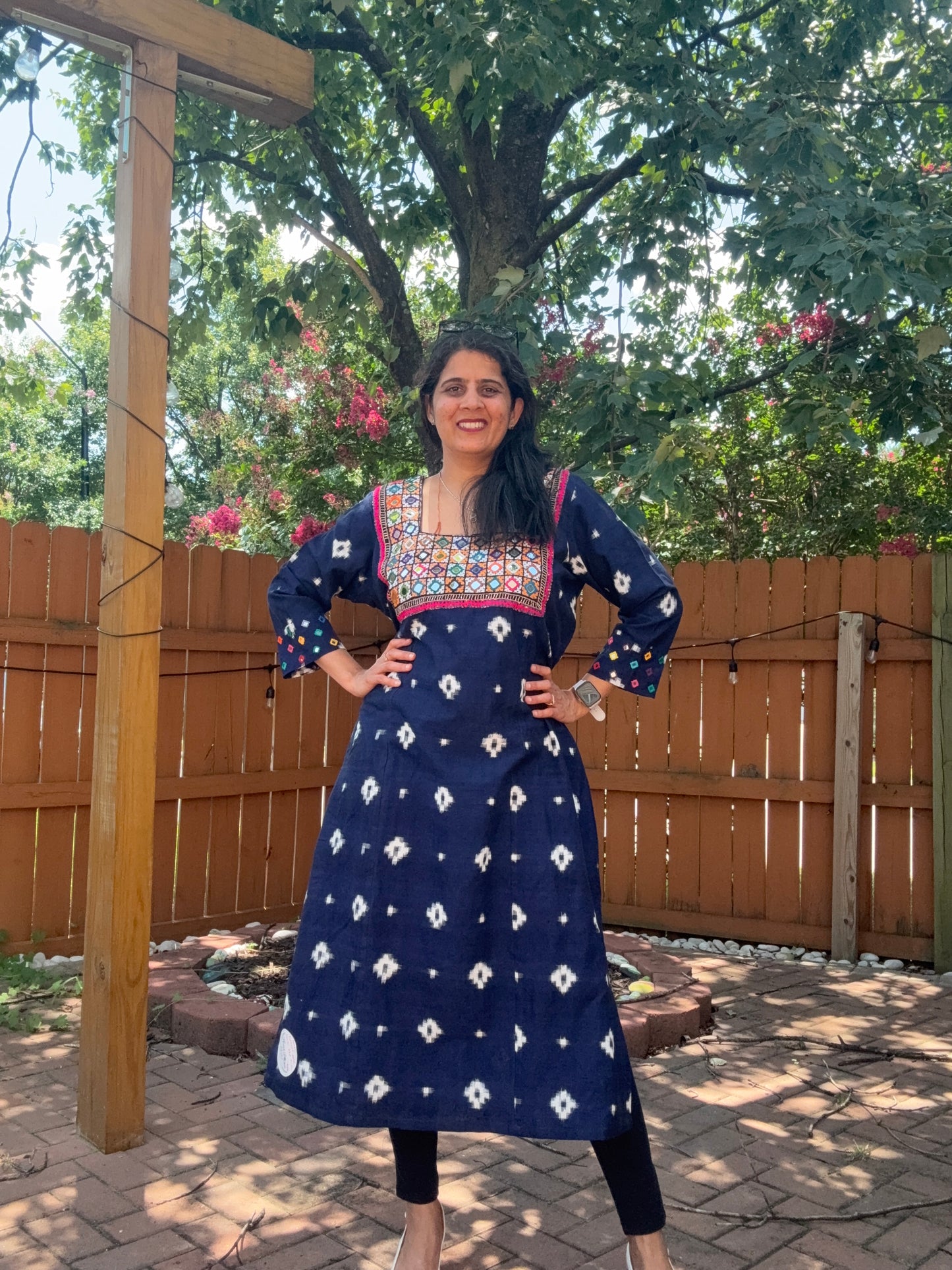 Size 42 - KutchhIkkat Cotton Kurta