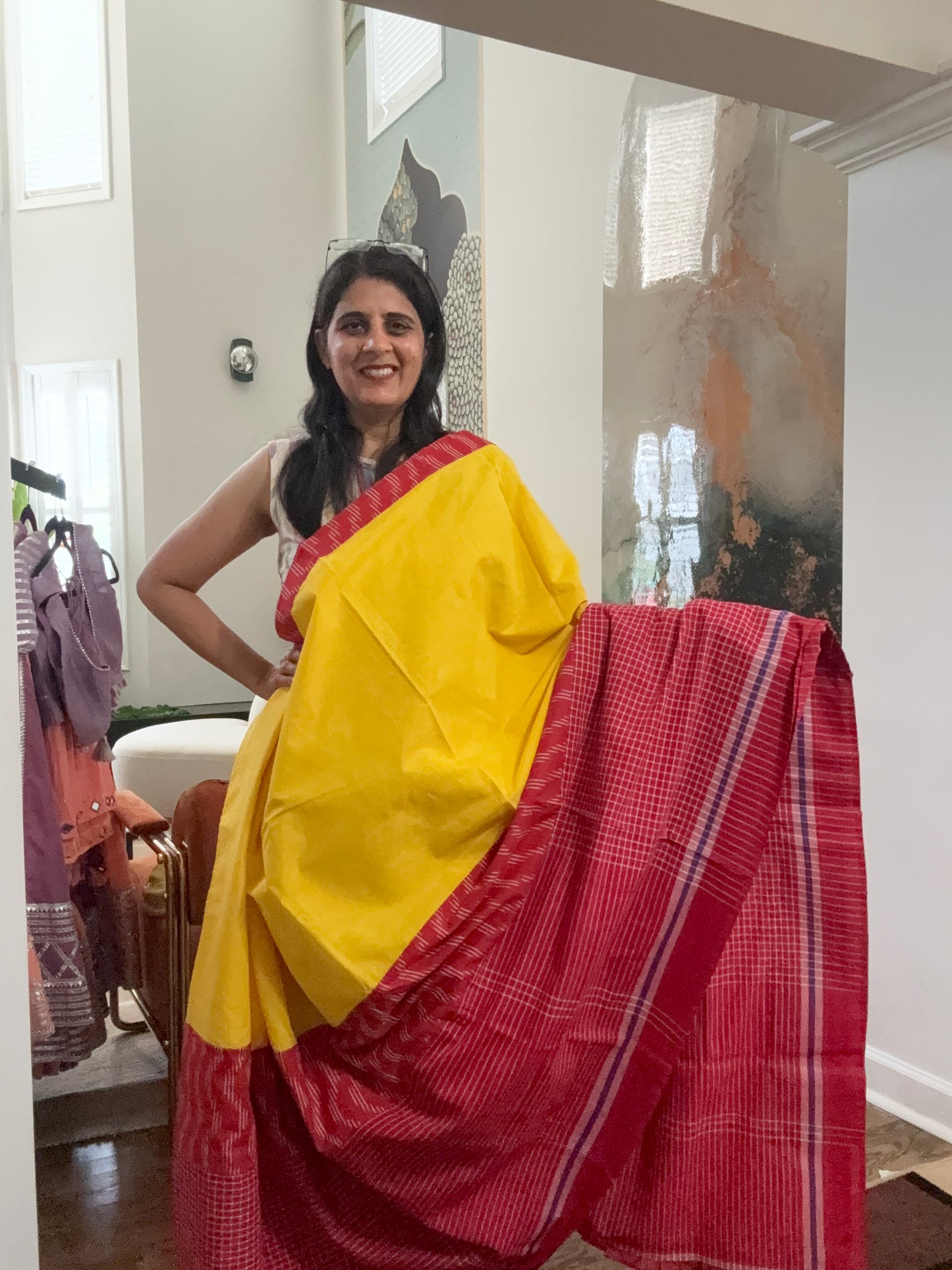 Gamcha Saree - cotton