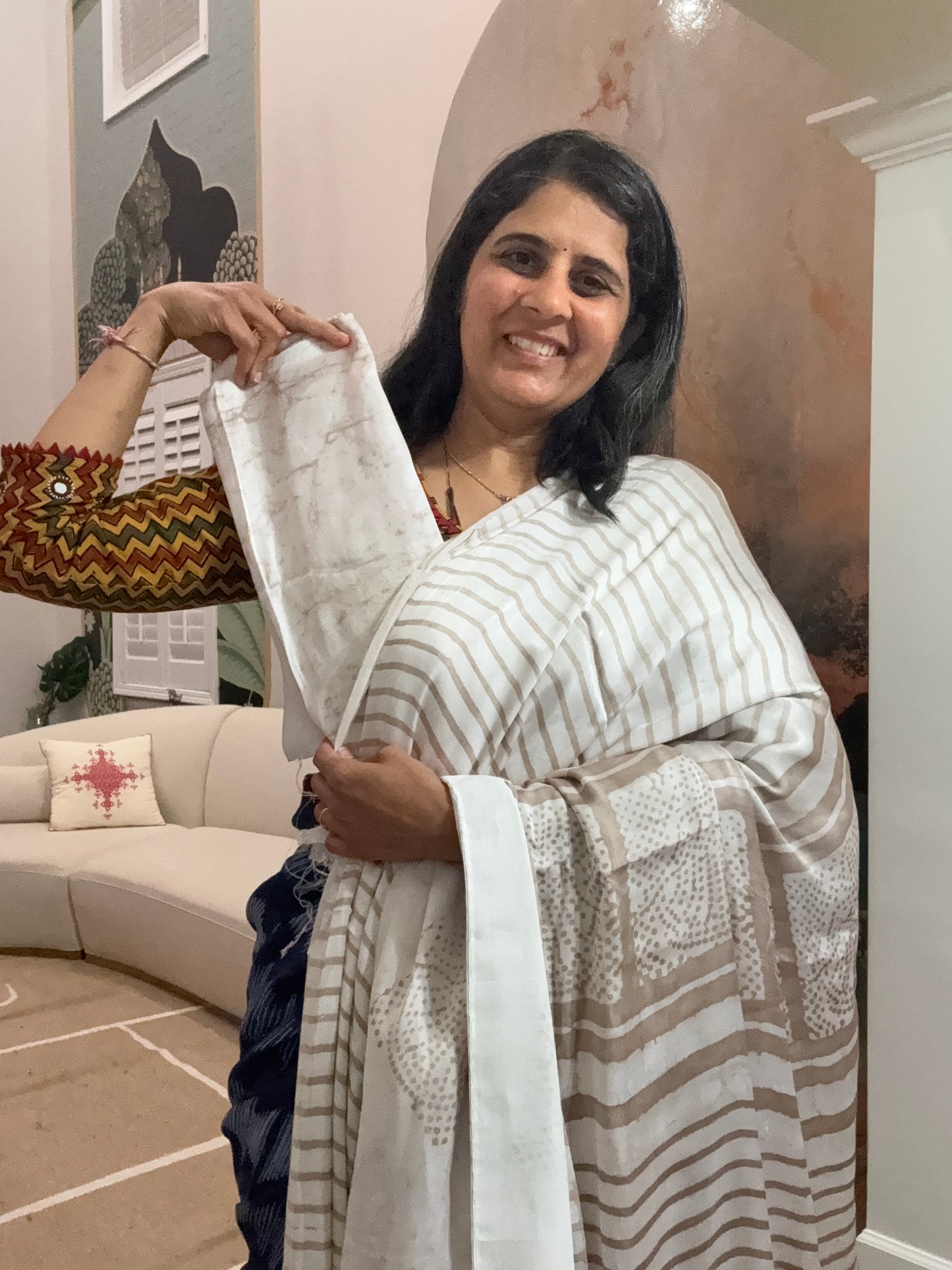 Hand Batik Saree on Modal