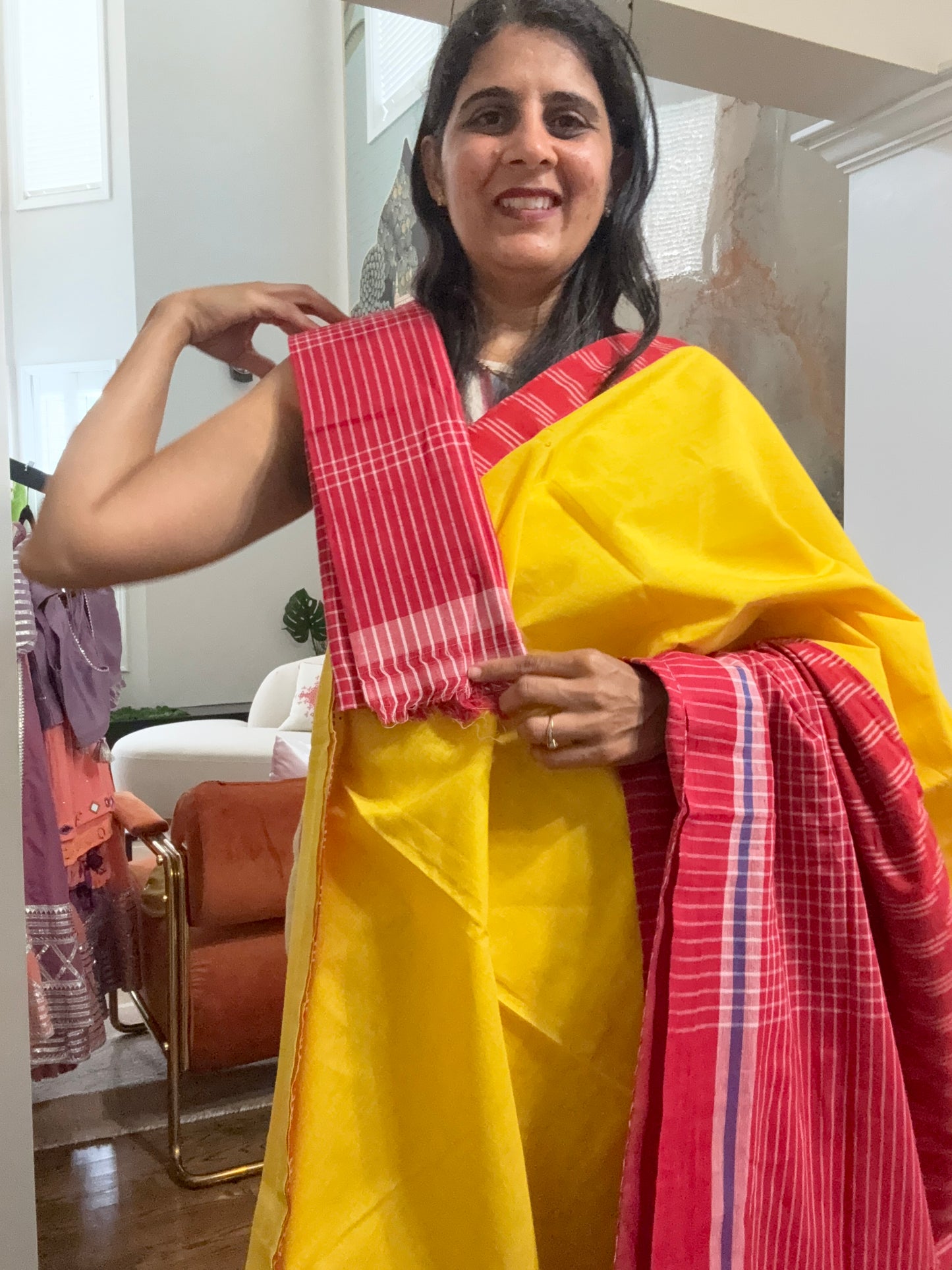Gamcha Saree - cotton