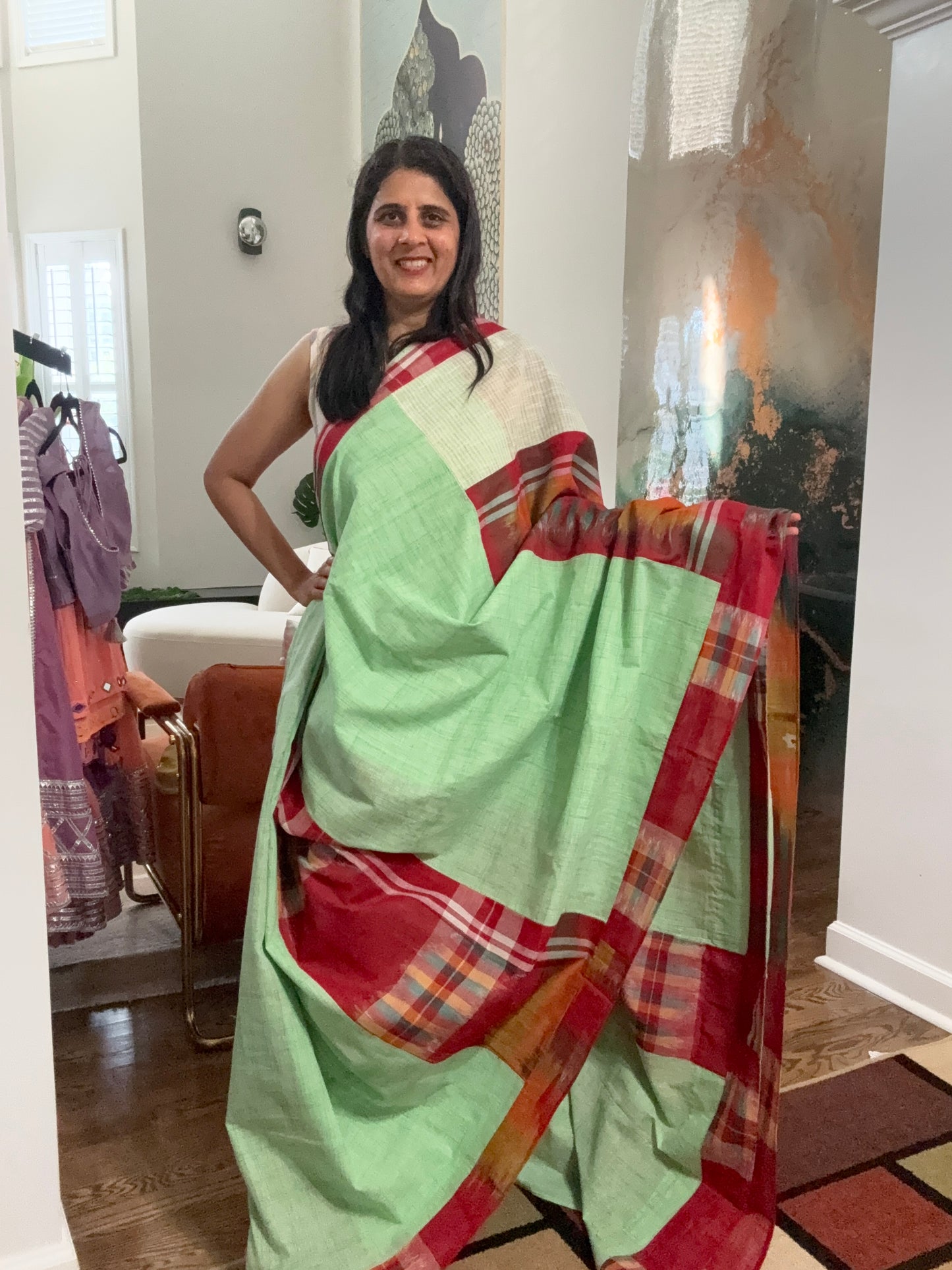 Gamcha Saree - cotton