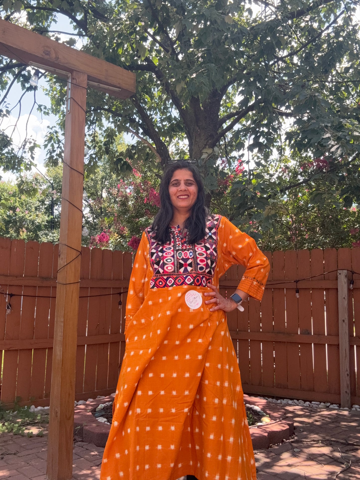 Size 46- KutchhIkkat Cotton Kurta
