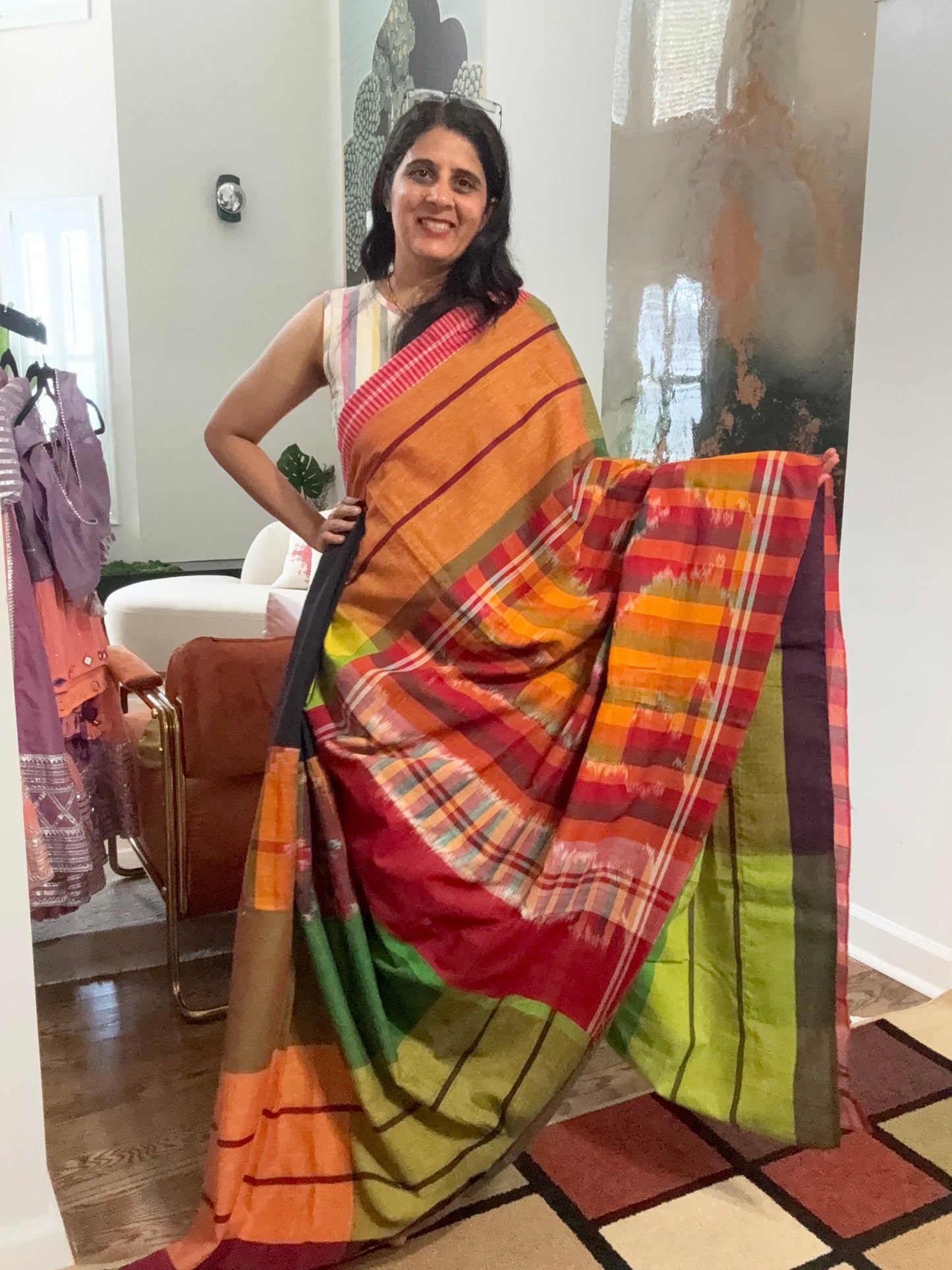 Gamcha Saree - cotton