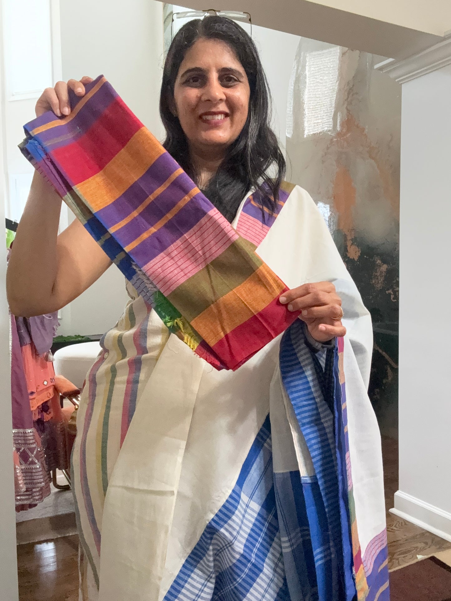 Gamcha Saree - cotton