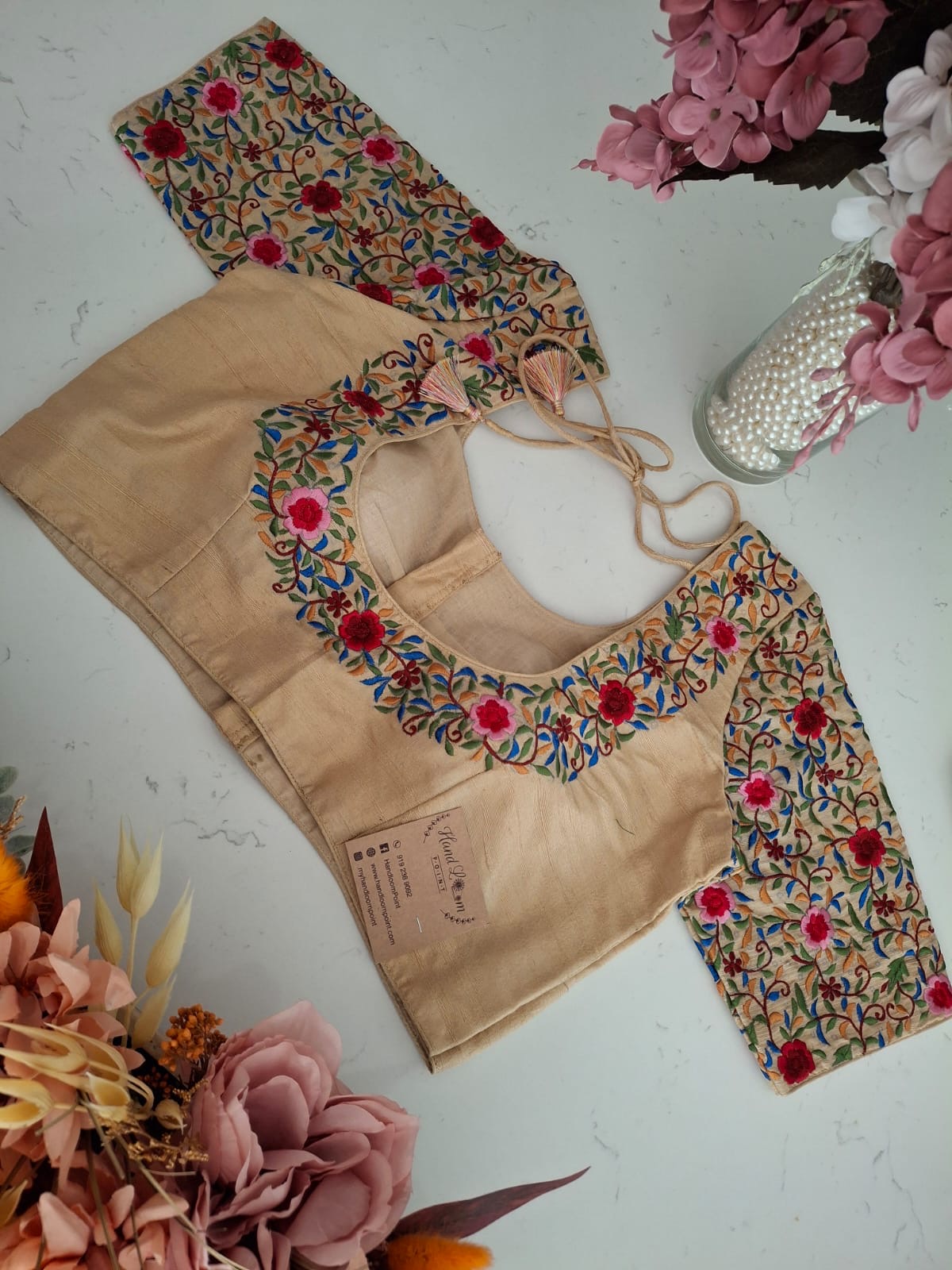 Size 40 - Raw Silk Parsi Ghara Blouse